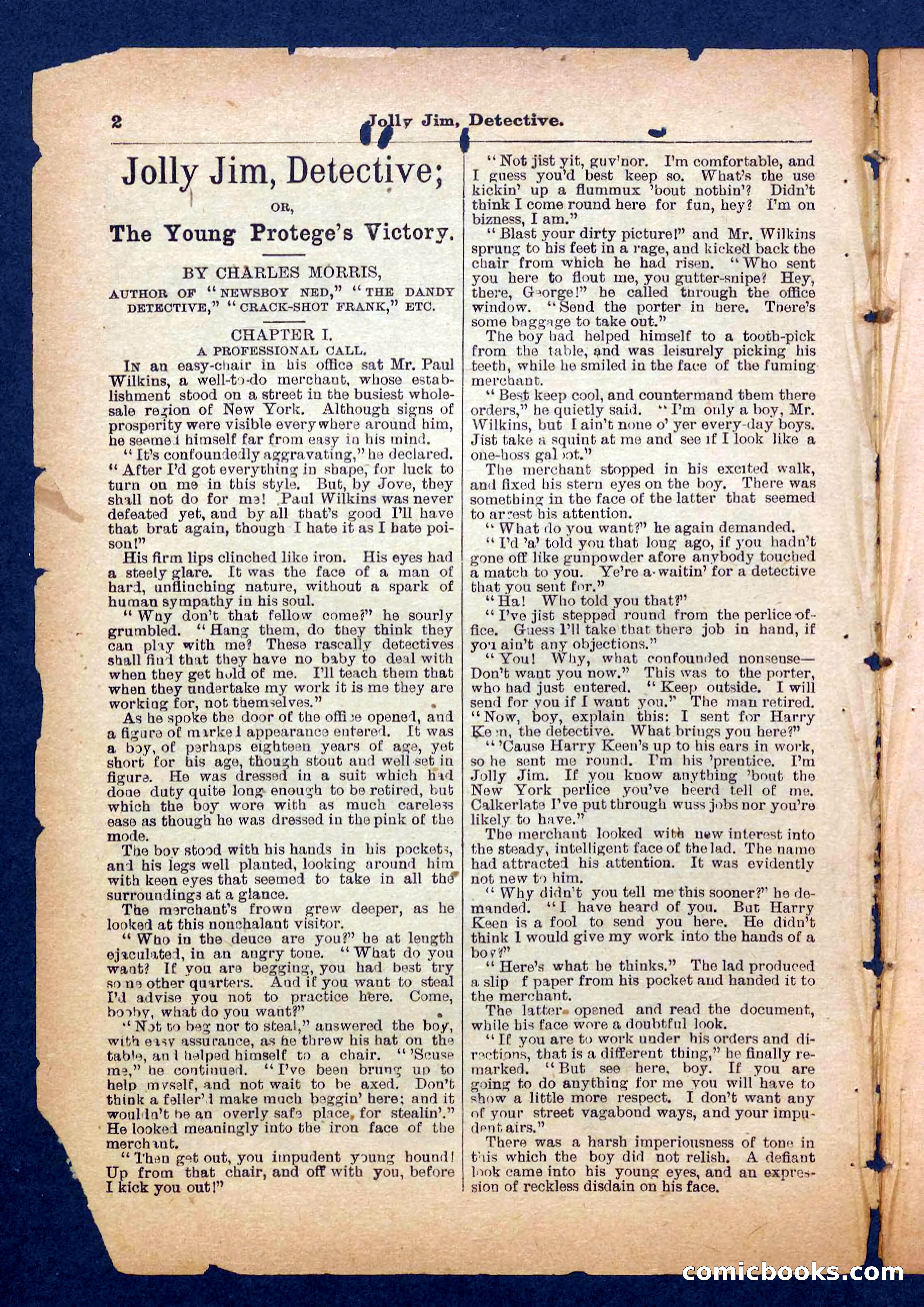 Beadle's Pocket Library No. 255: Jolly Jim, Detective — page 2 of 32
