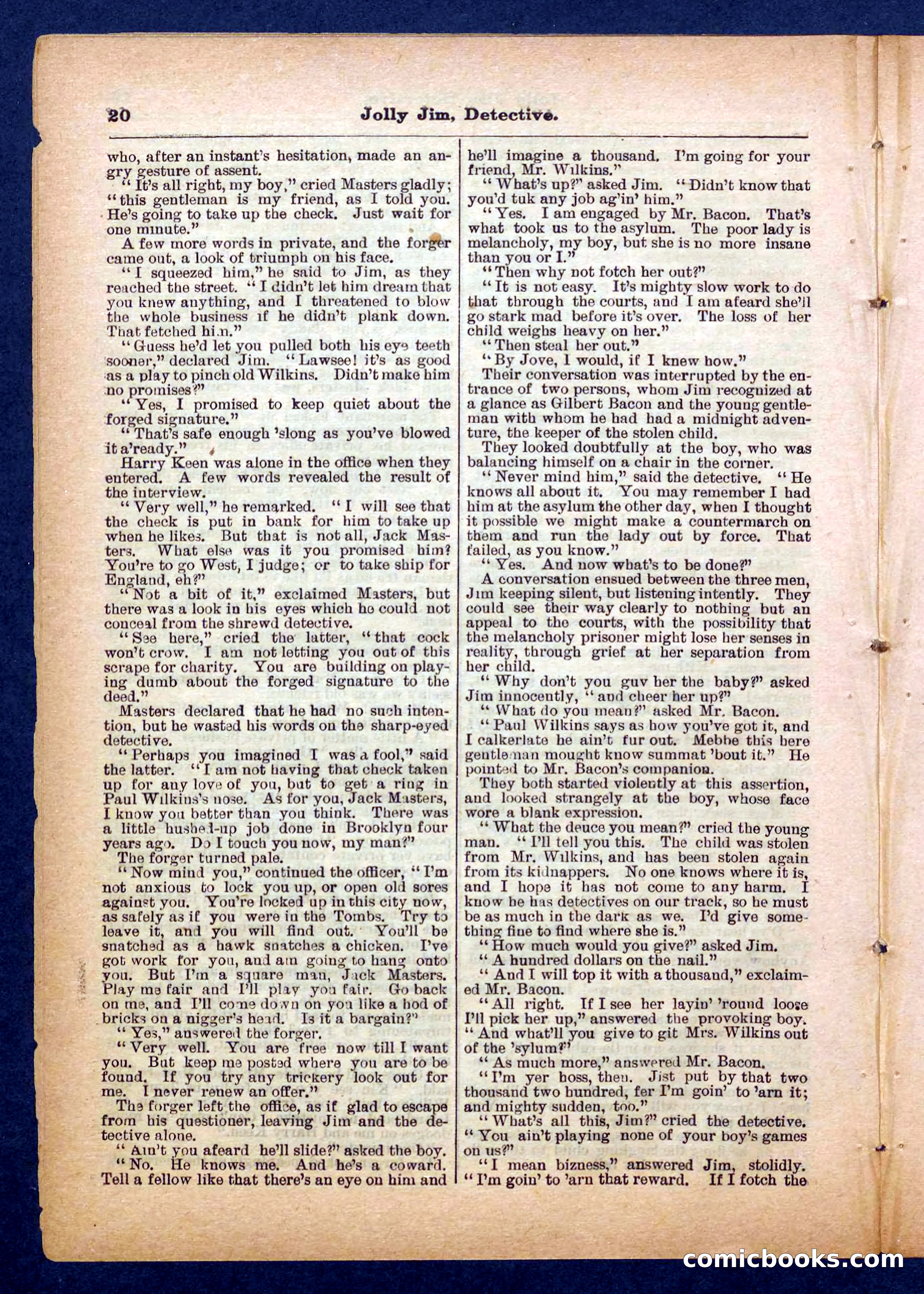 Beadle's Pocket Library No. 255: Jolly Jim, Detective — page 20 of 32