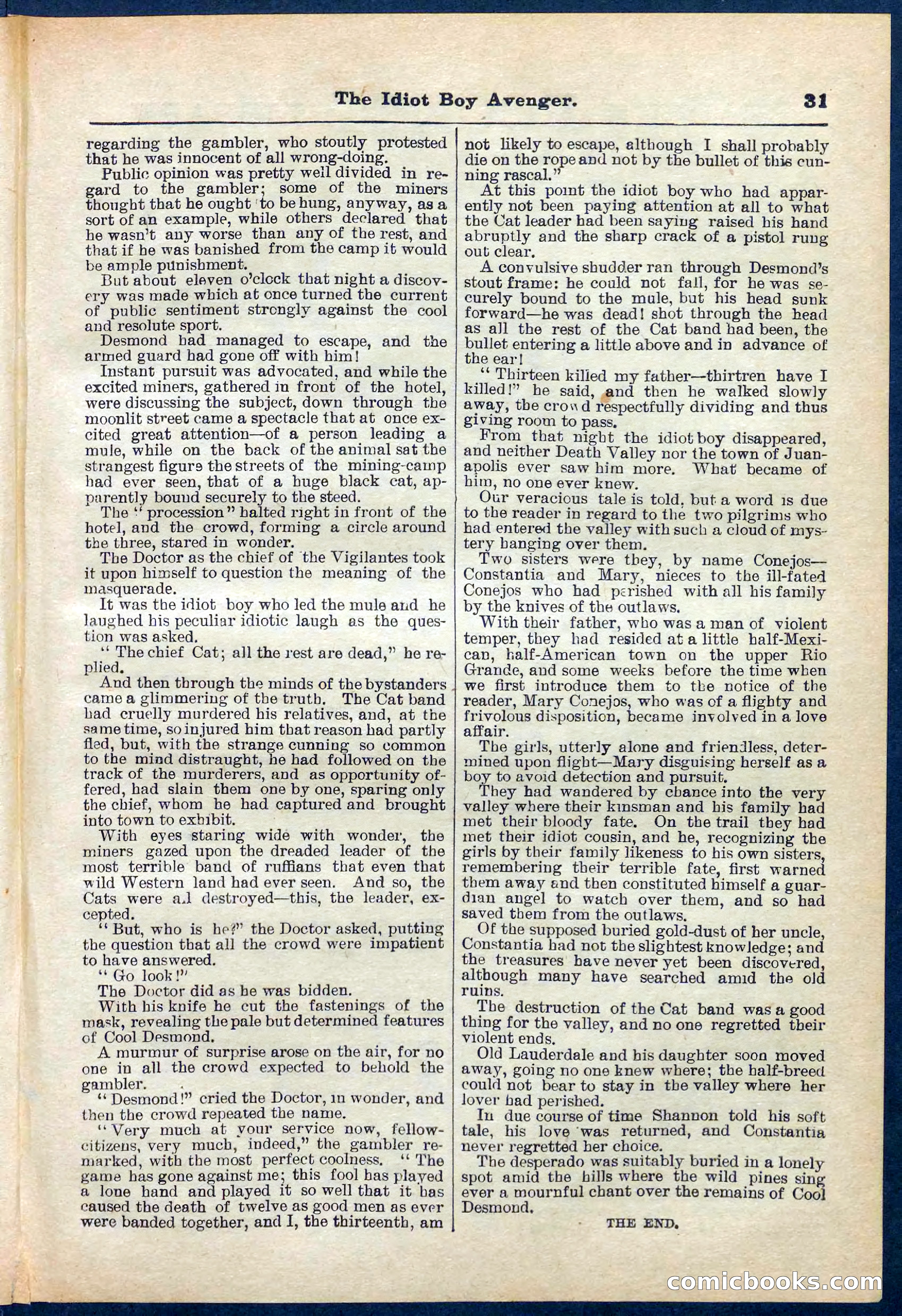 Beadle's Pocket Library No. 277 — page 31 of 32