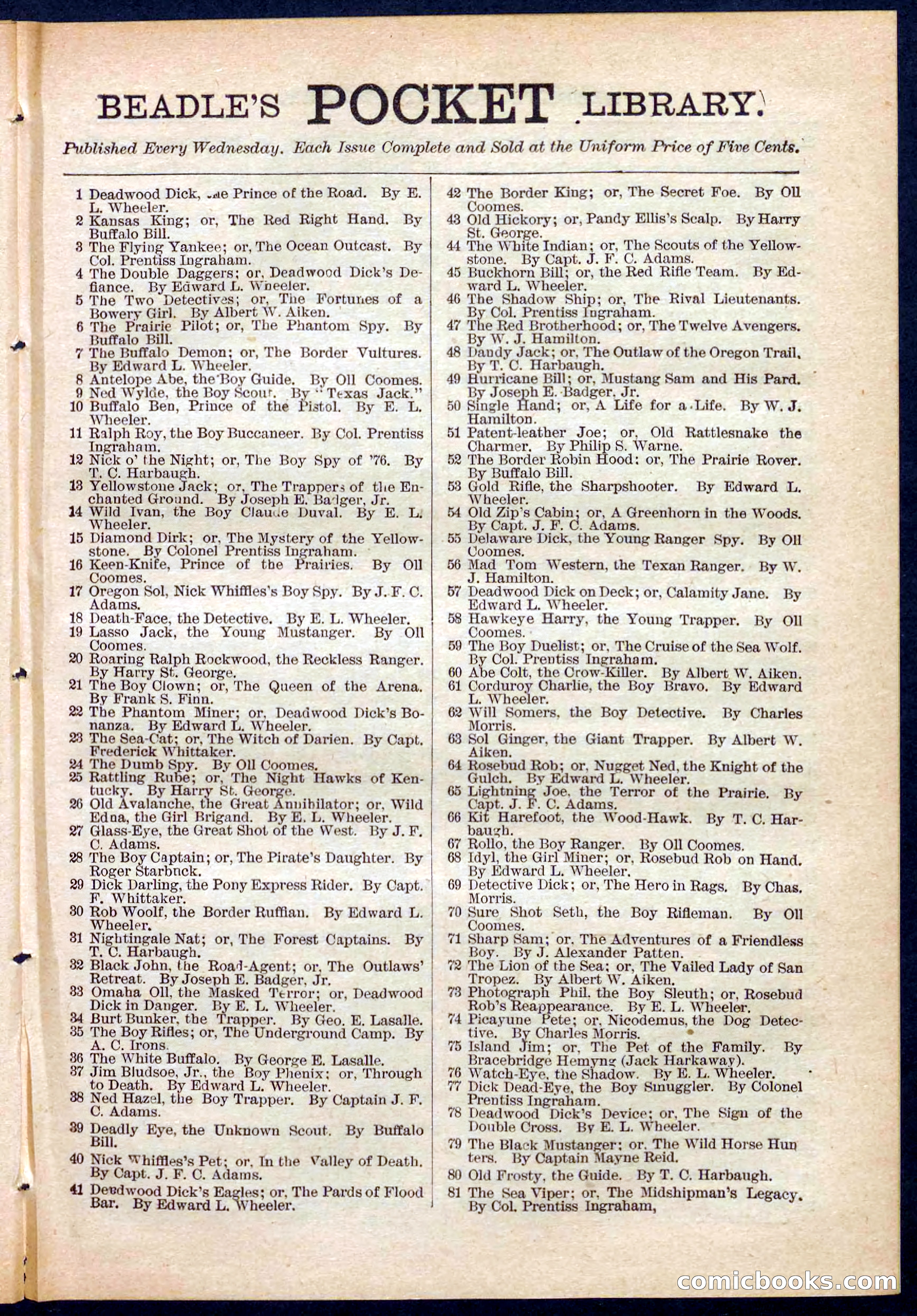 Beadle's Pocket Library No. 278 — page 29 of 32