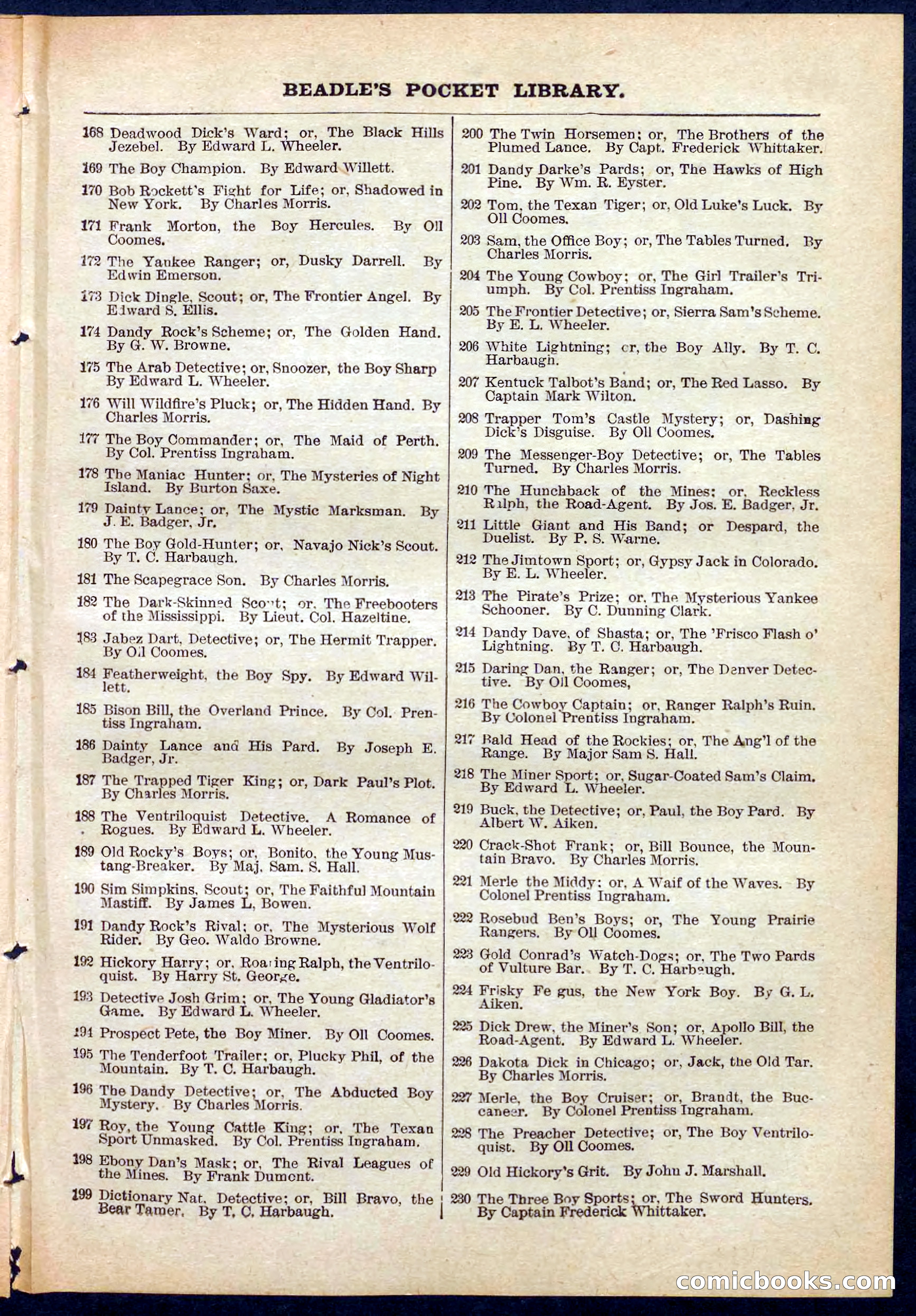 Beadle's Pocket Library No. 278 — page 31 of 32