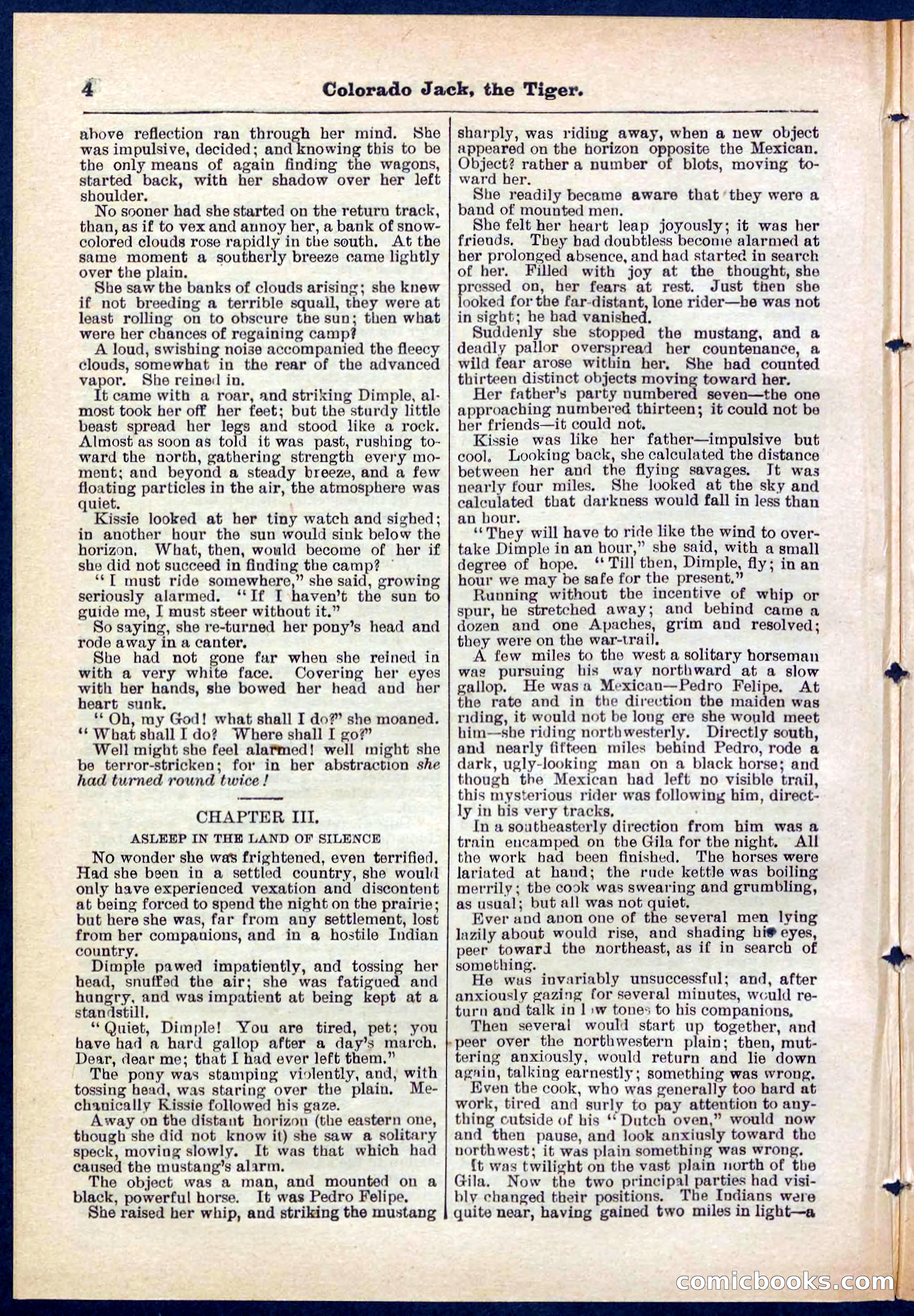 Beadle's Pocket Library No. 279: Colorado Jack the Tiger — page 4 of 32