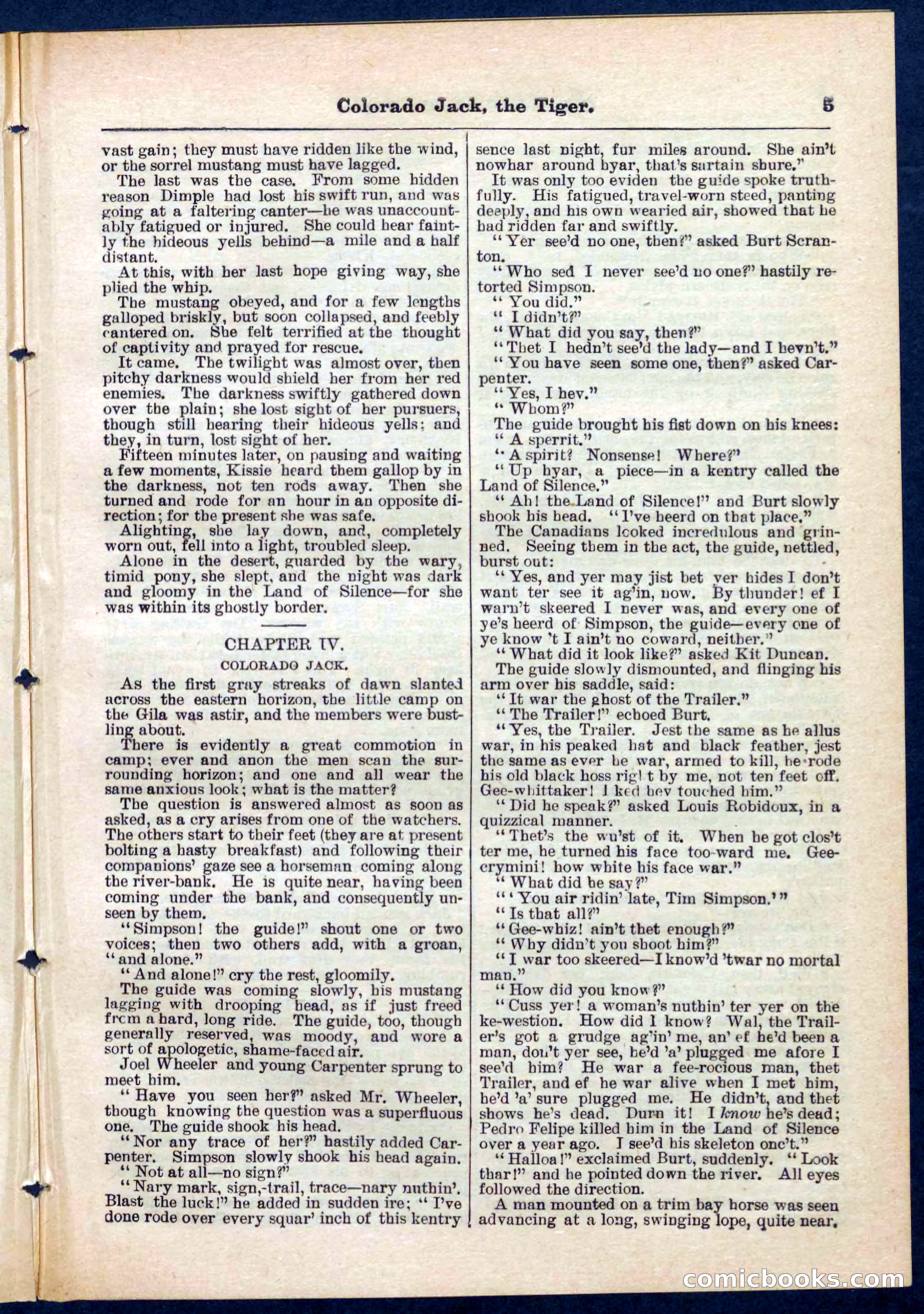 Beadle's Pocket Library No. 279: Colorado Jack the Tiger — page 5 of 32
