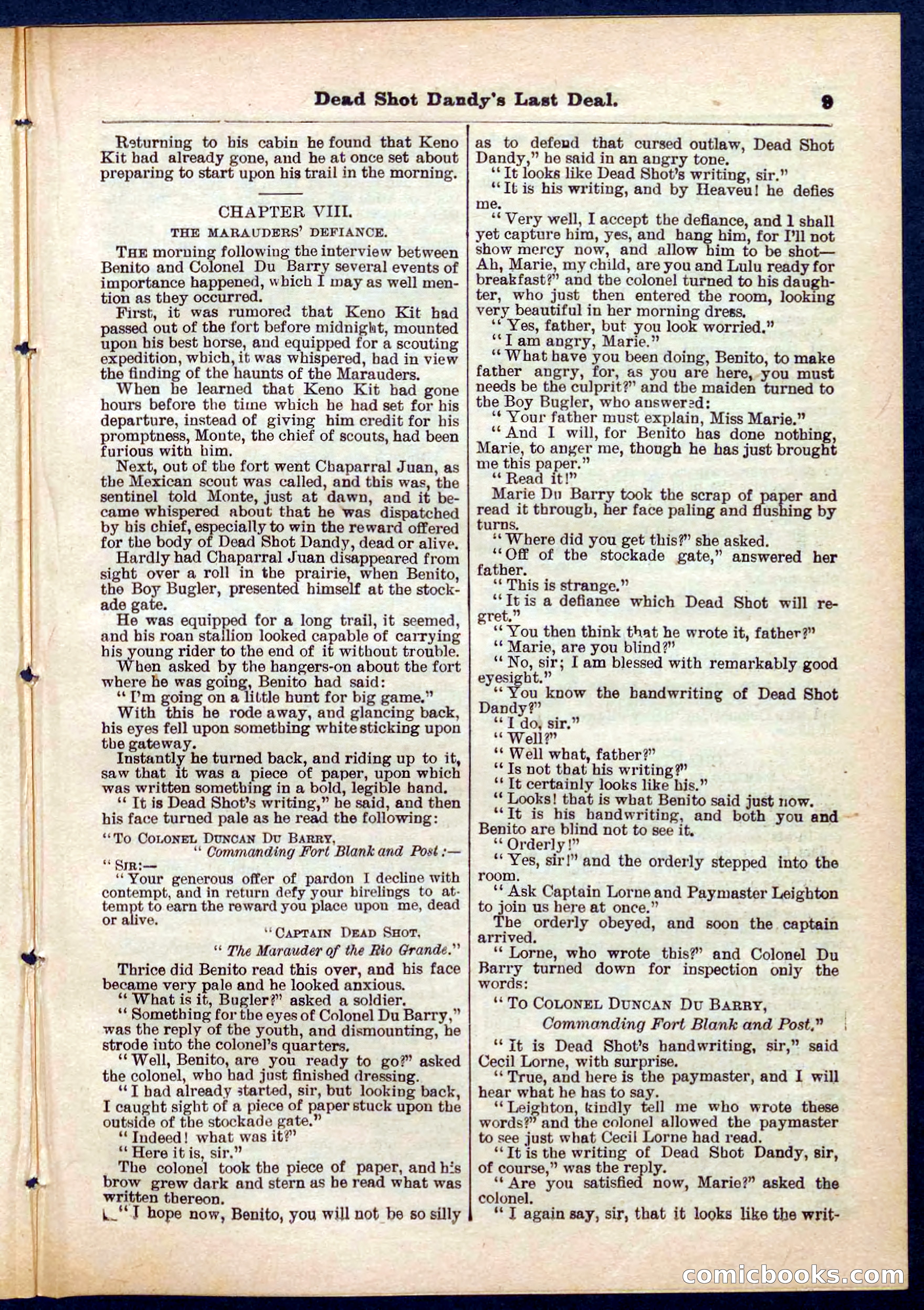 Beadle's Pocket Library No. 280 — page 9 of 32