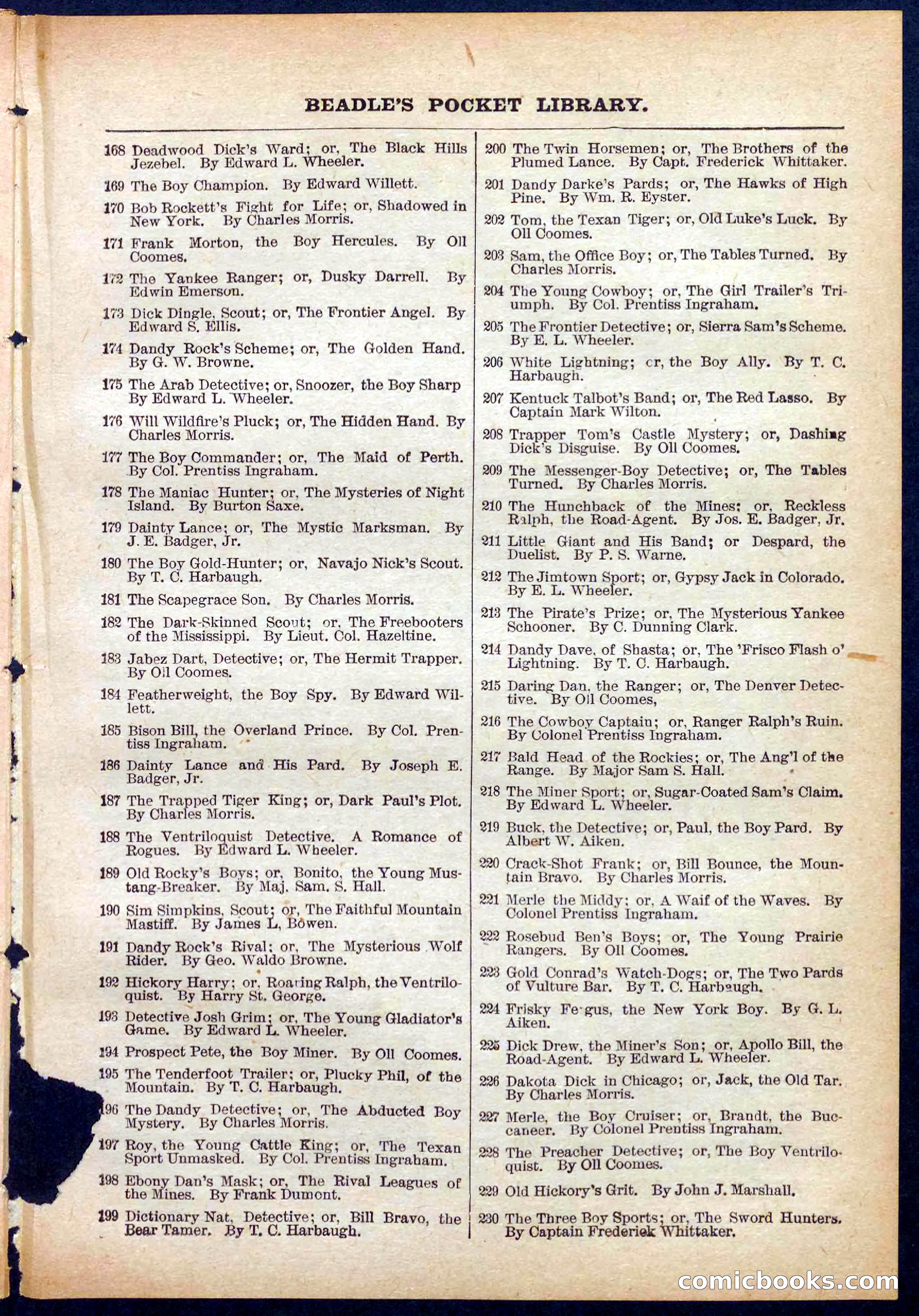 Beadle's Pocket Library No. 281 — page 31 of 32
