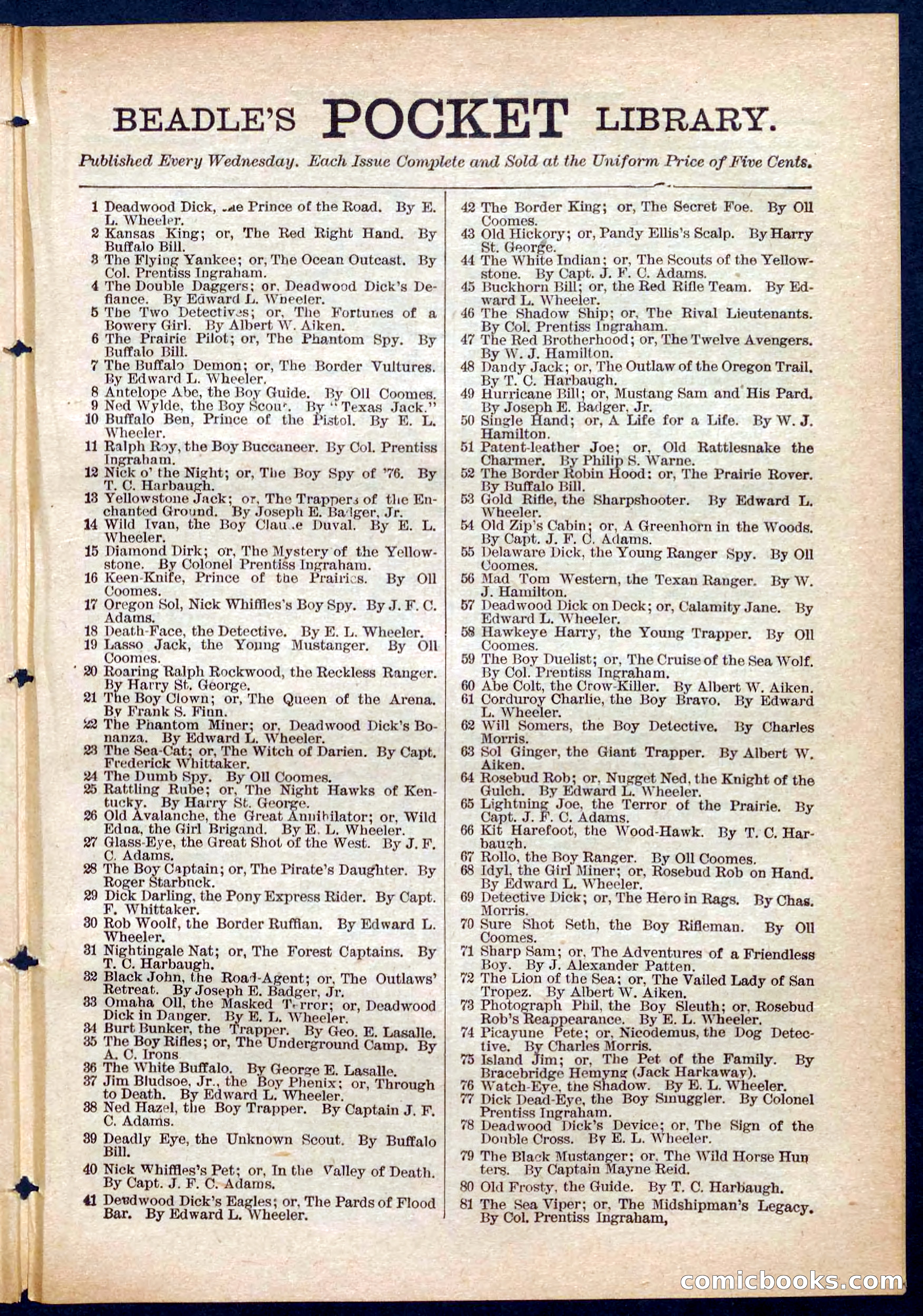Beadle's Pocket Library No. 283 — page 29 of 32