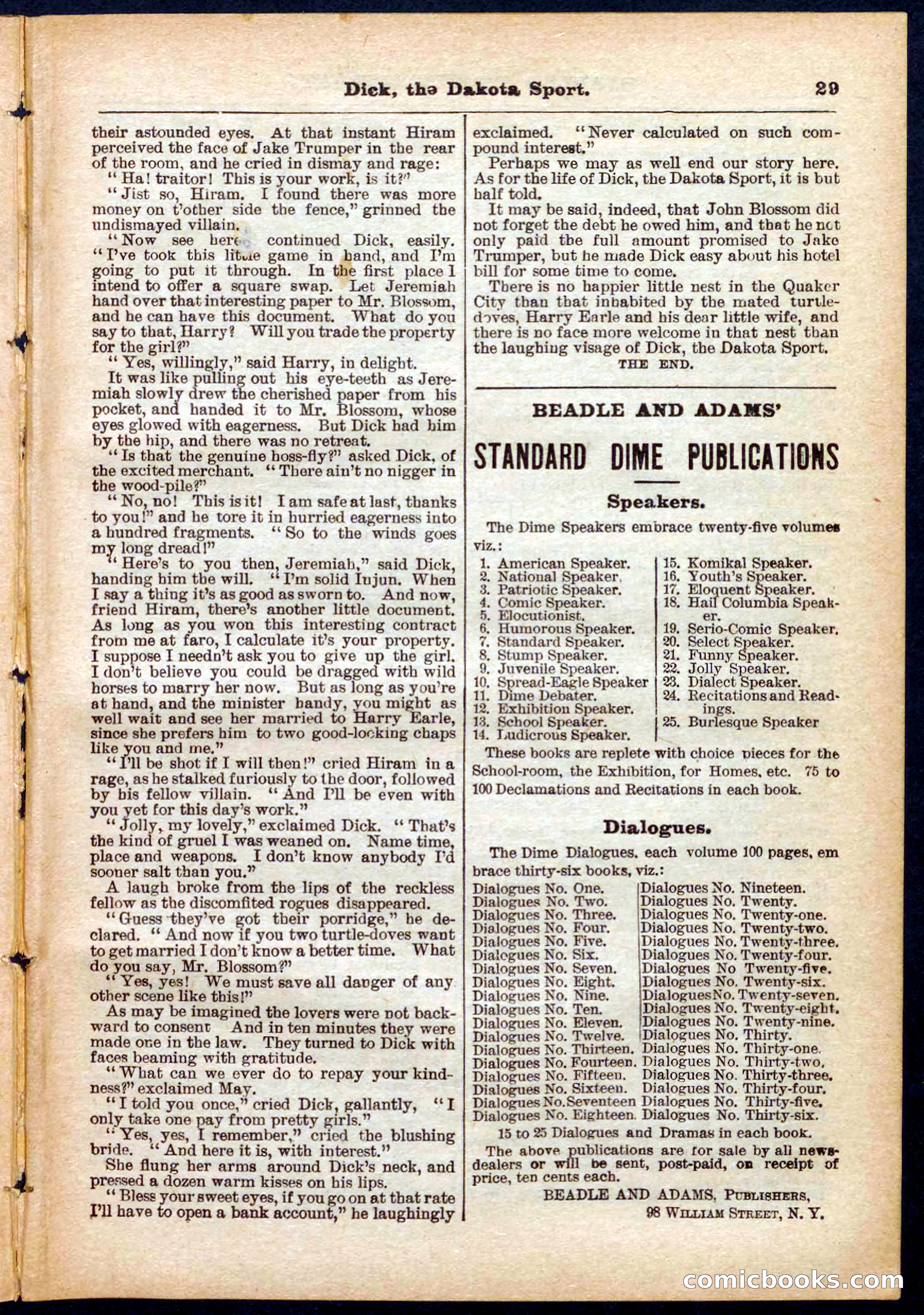 Beadle's Pocket Library No. 286 — page 29 of 32
