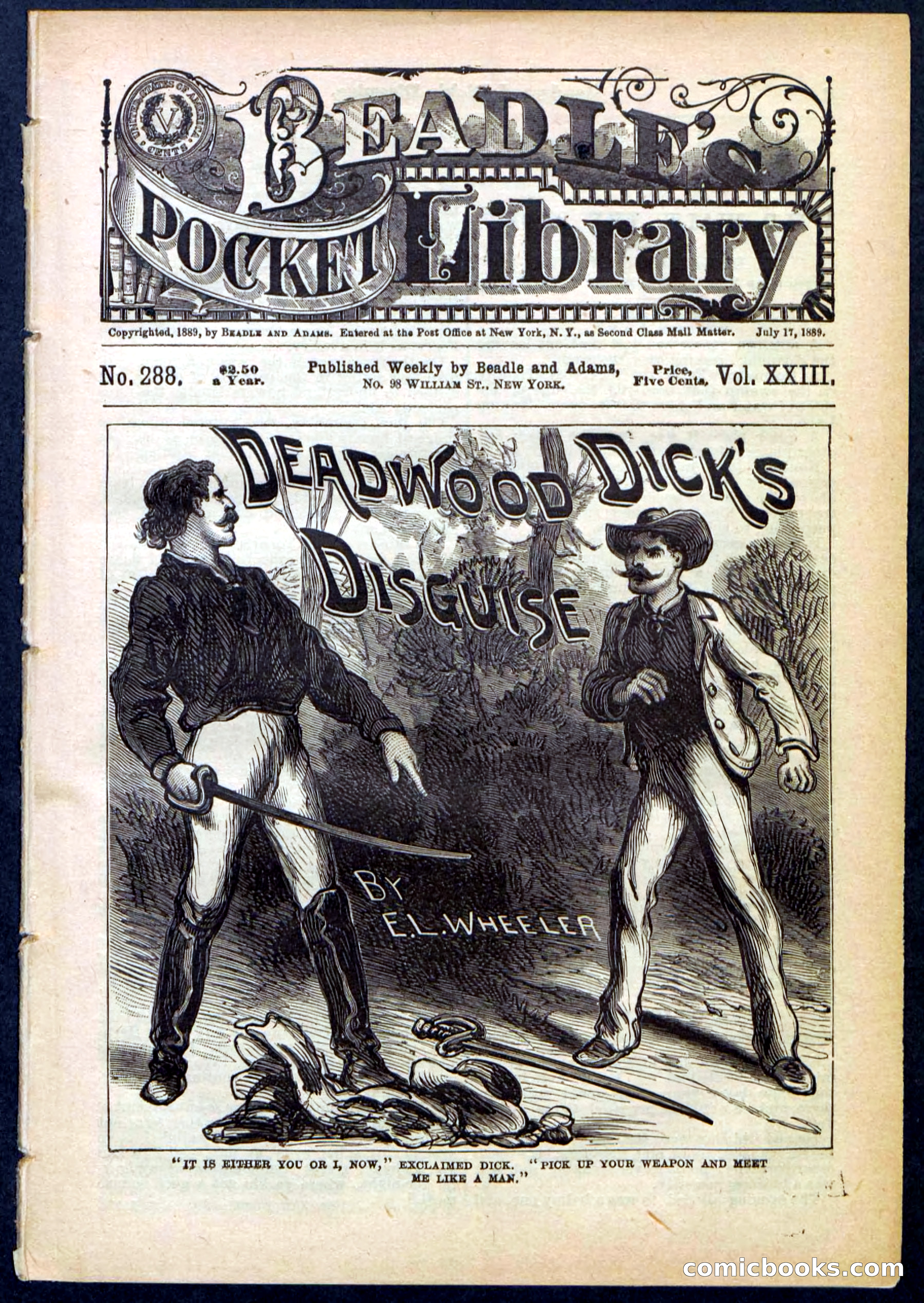 Beadle's Pocket Library No. 288 — page 1 of 32