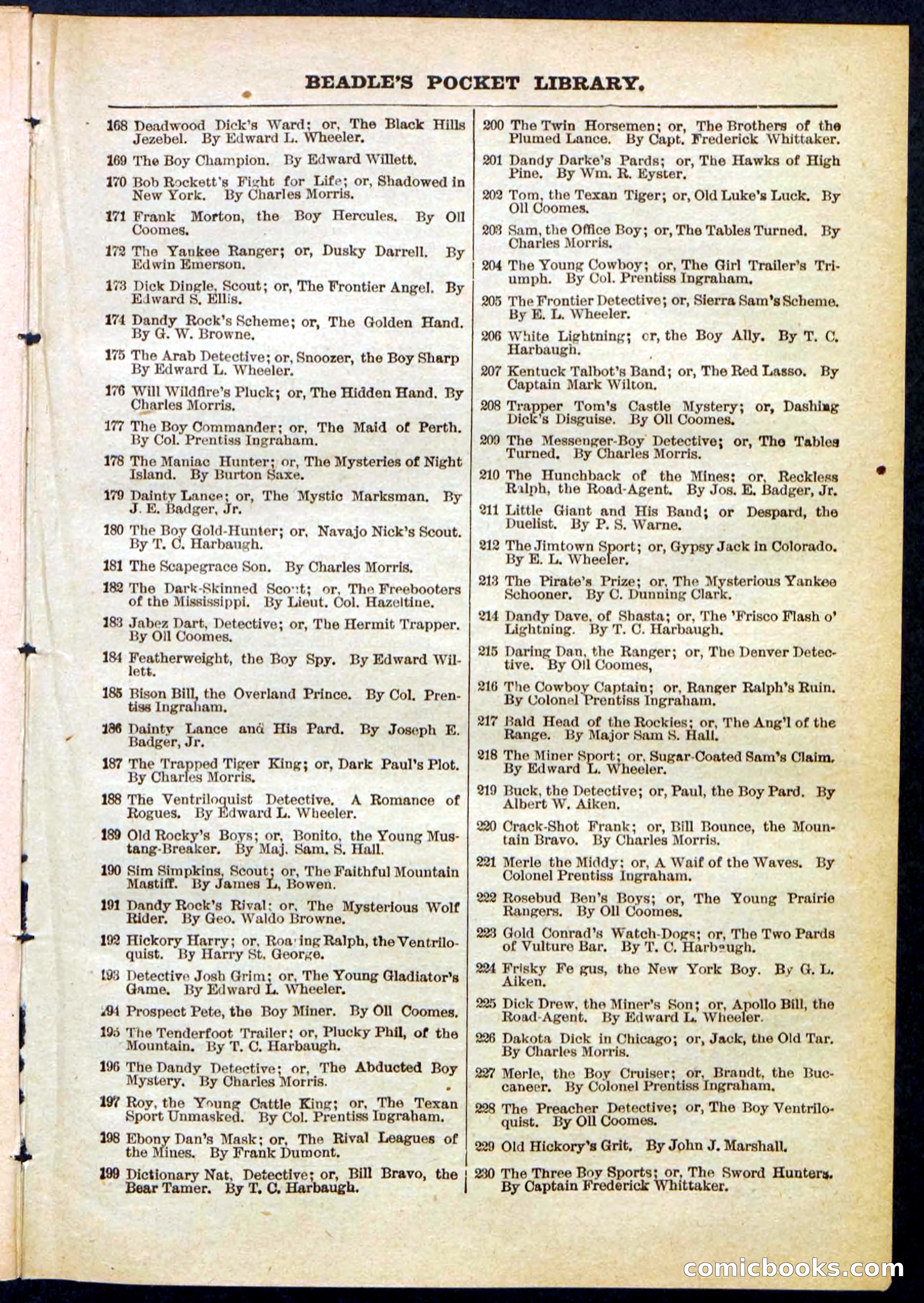 Beadle's Pocket Library No. 289 — page 31 of 32