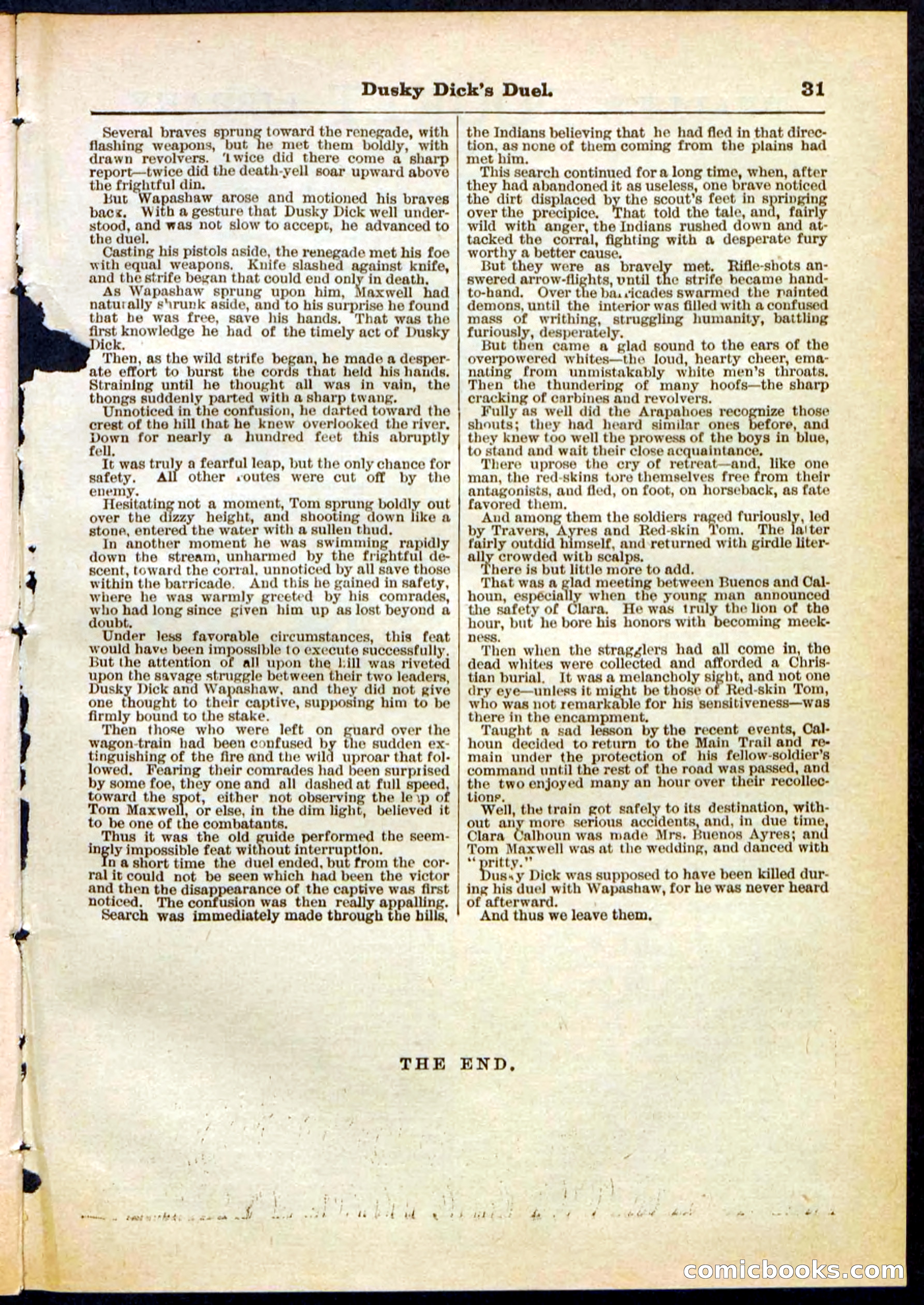 Beadle's Pocket Library No. 305 — page 31 of 32