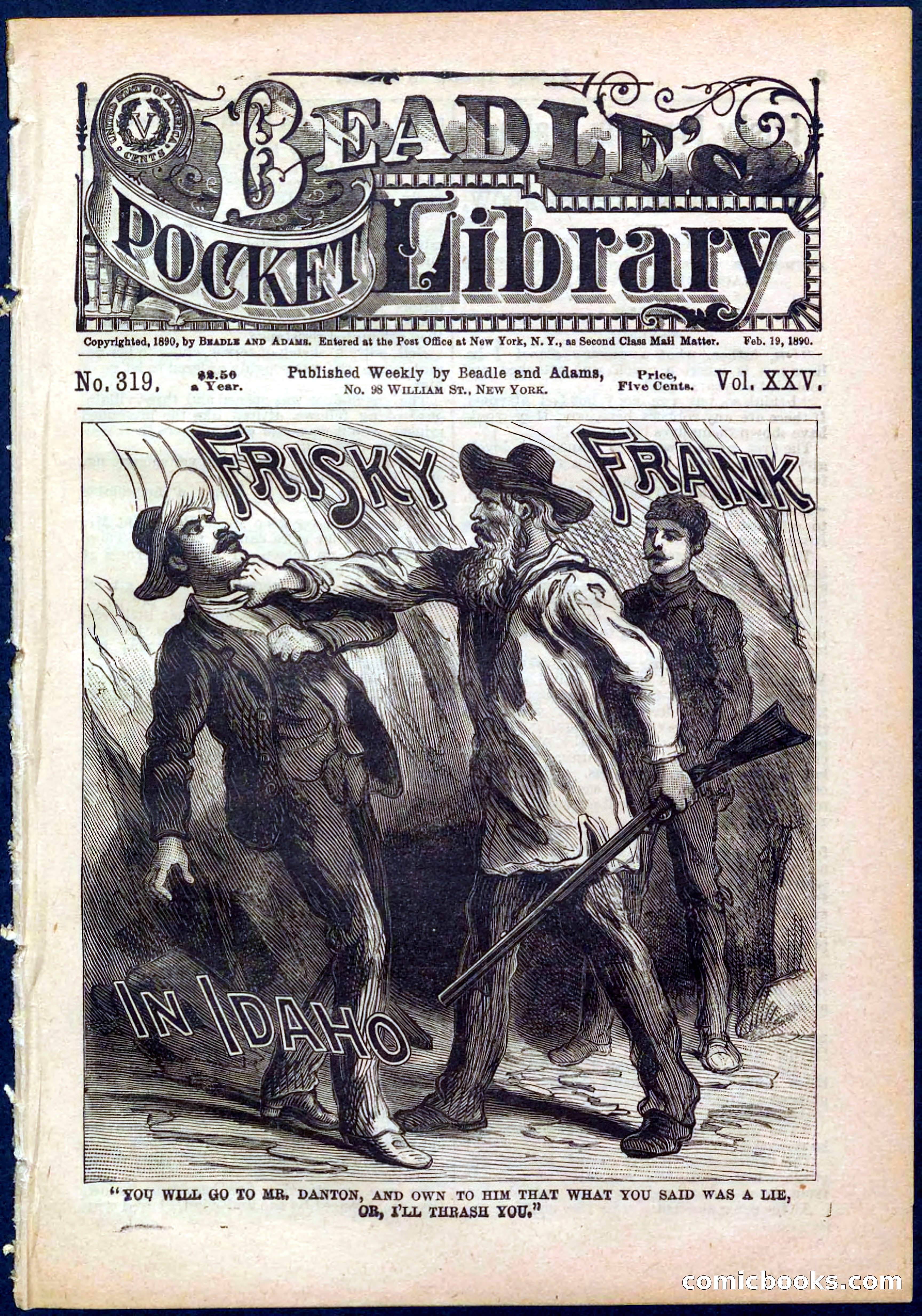 Beadle's Pocket Library No. 319 — page 1 of 32