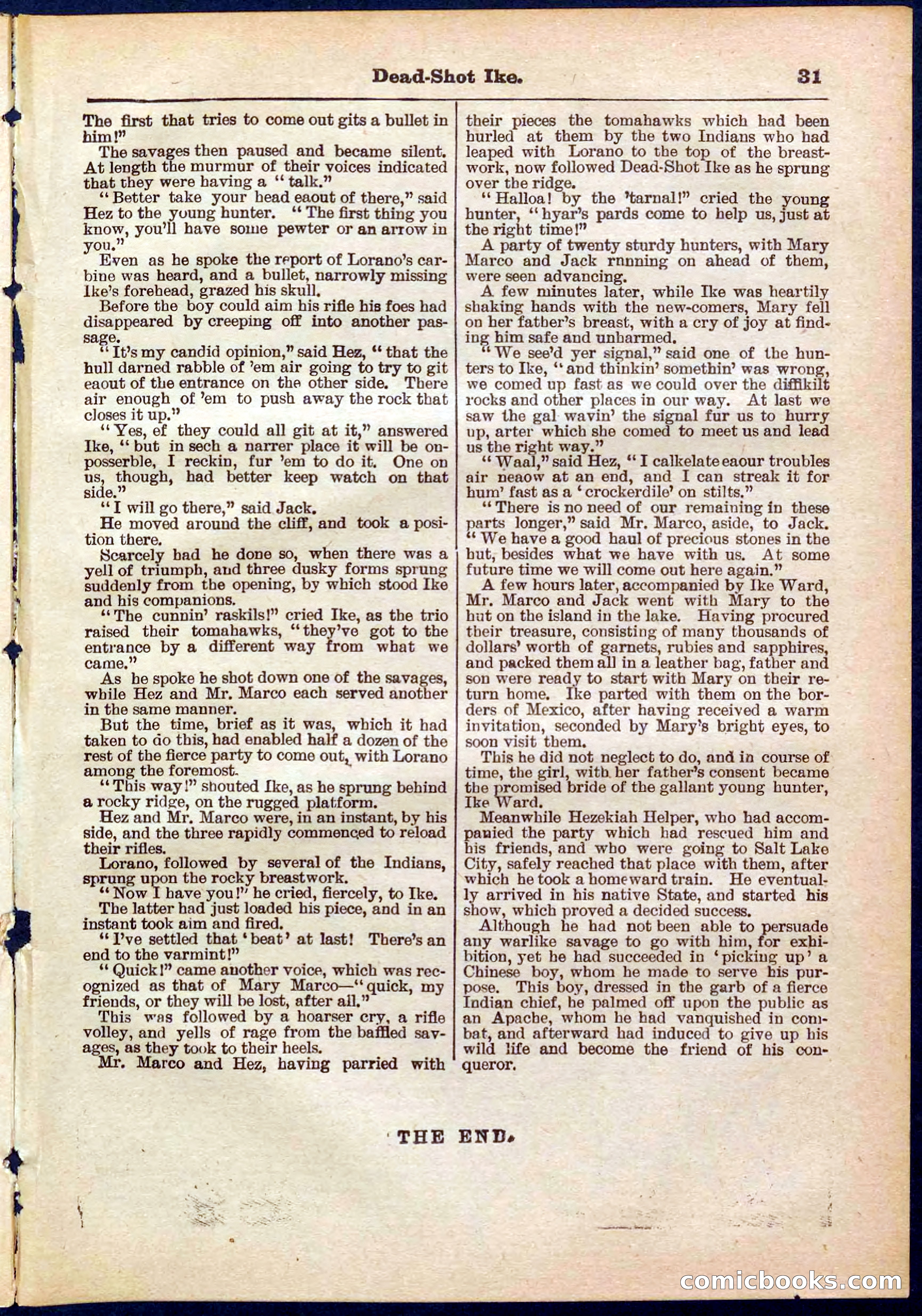 Beadle's Pocket Library No. 323 — page 31 of 32