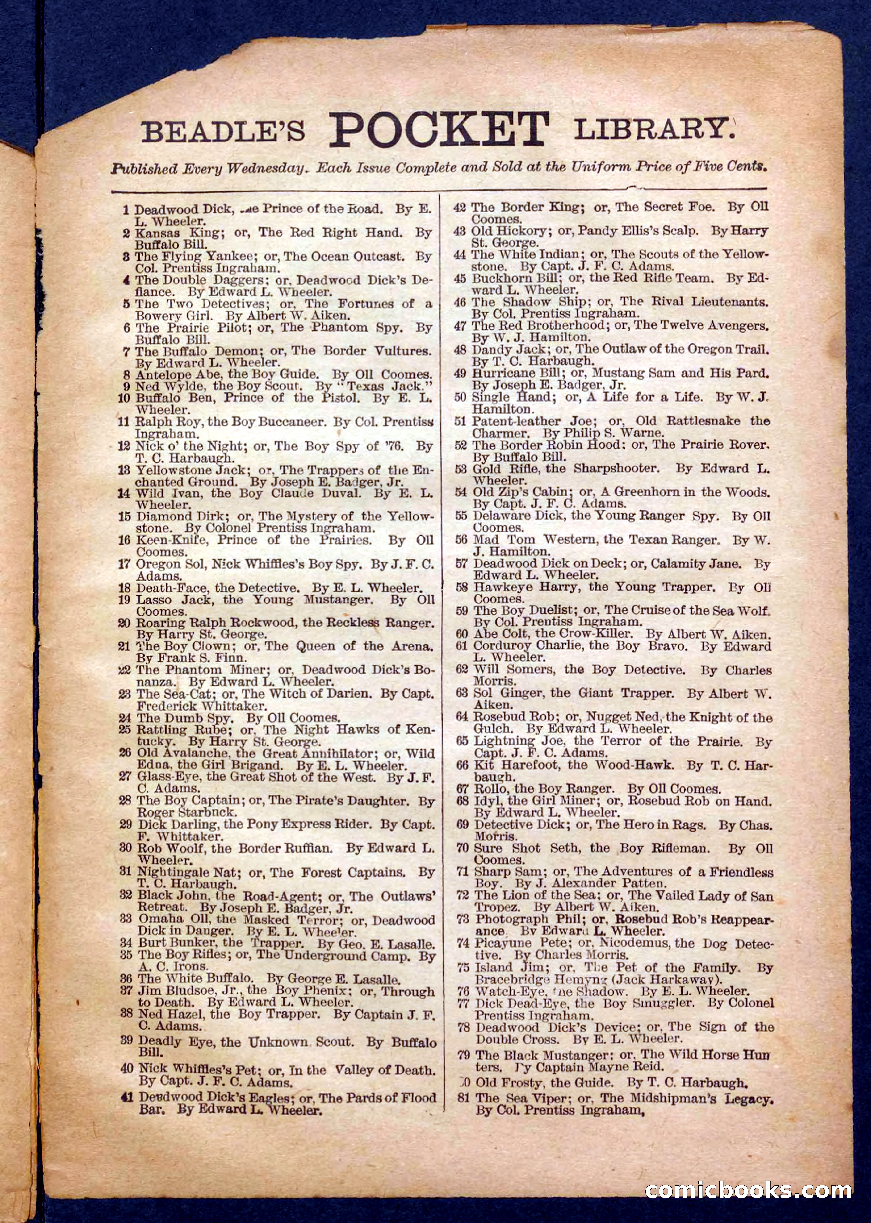Beadle's Pocket Library No. 326 — page 29 of 32