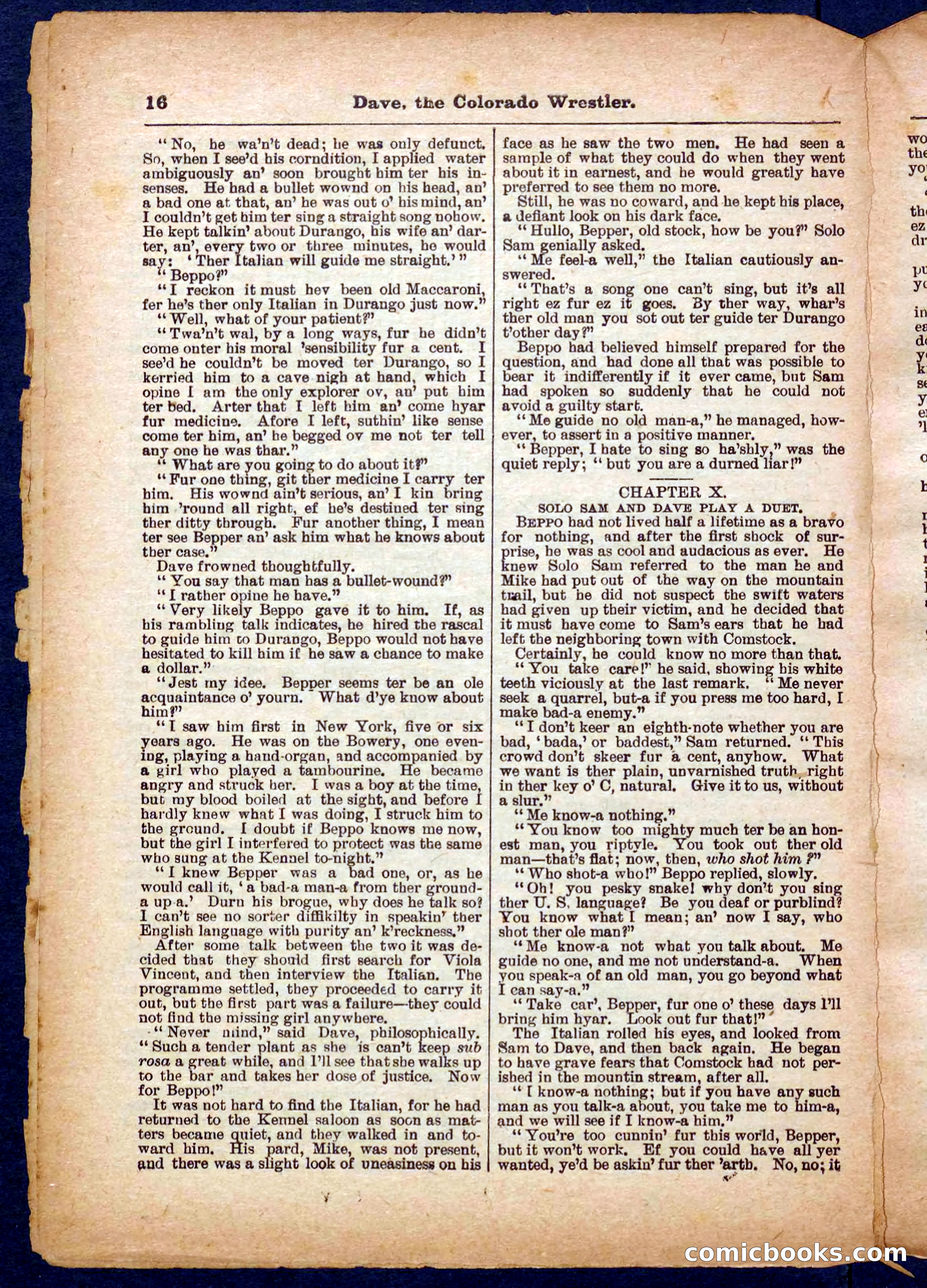 Beadle's Pocket Library No. 329: Dave the Colorado Wrestler — page 16 of 32
