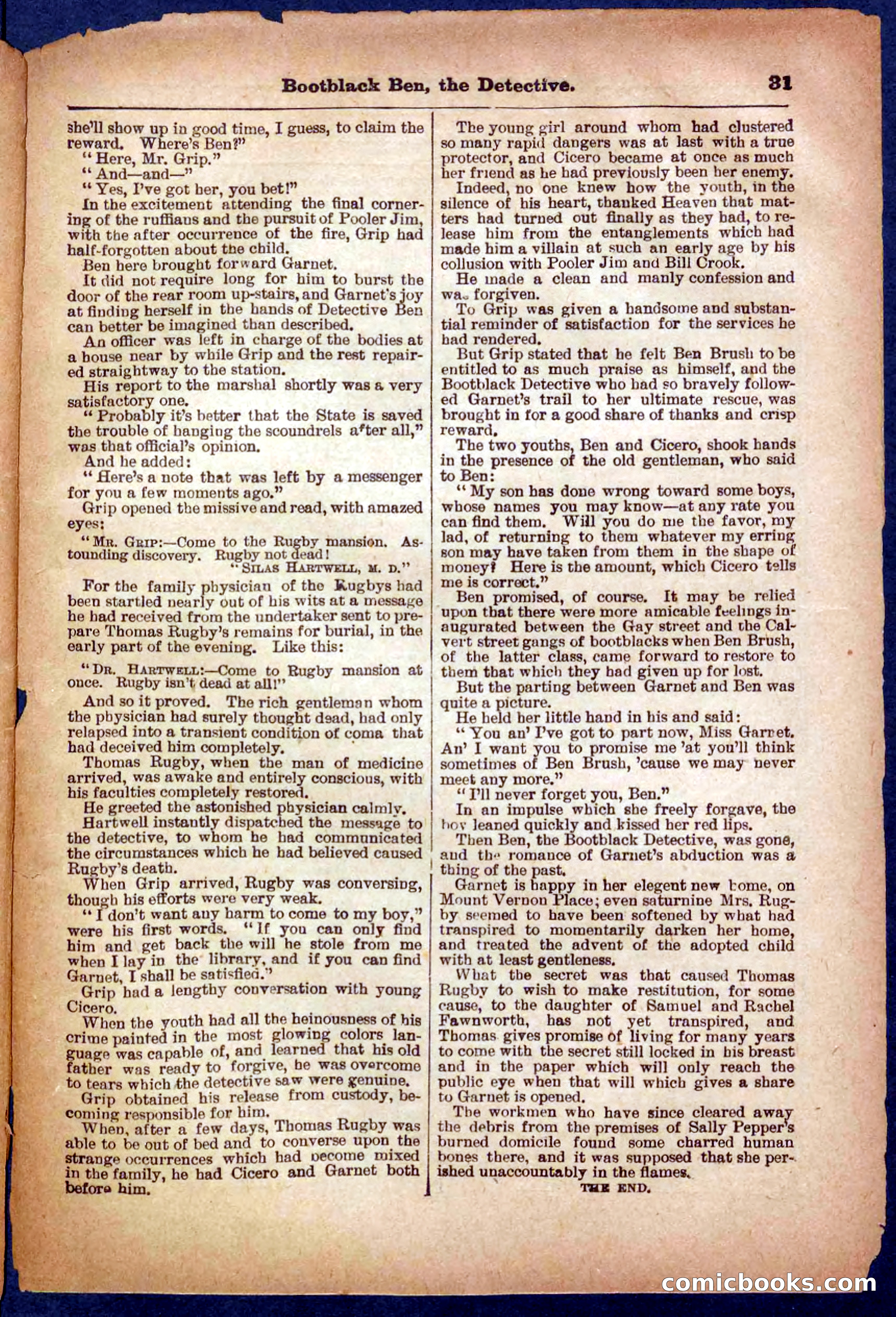 Beadle's Pocket Library No. 333 — page 31 of 32