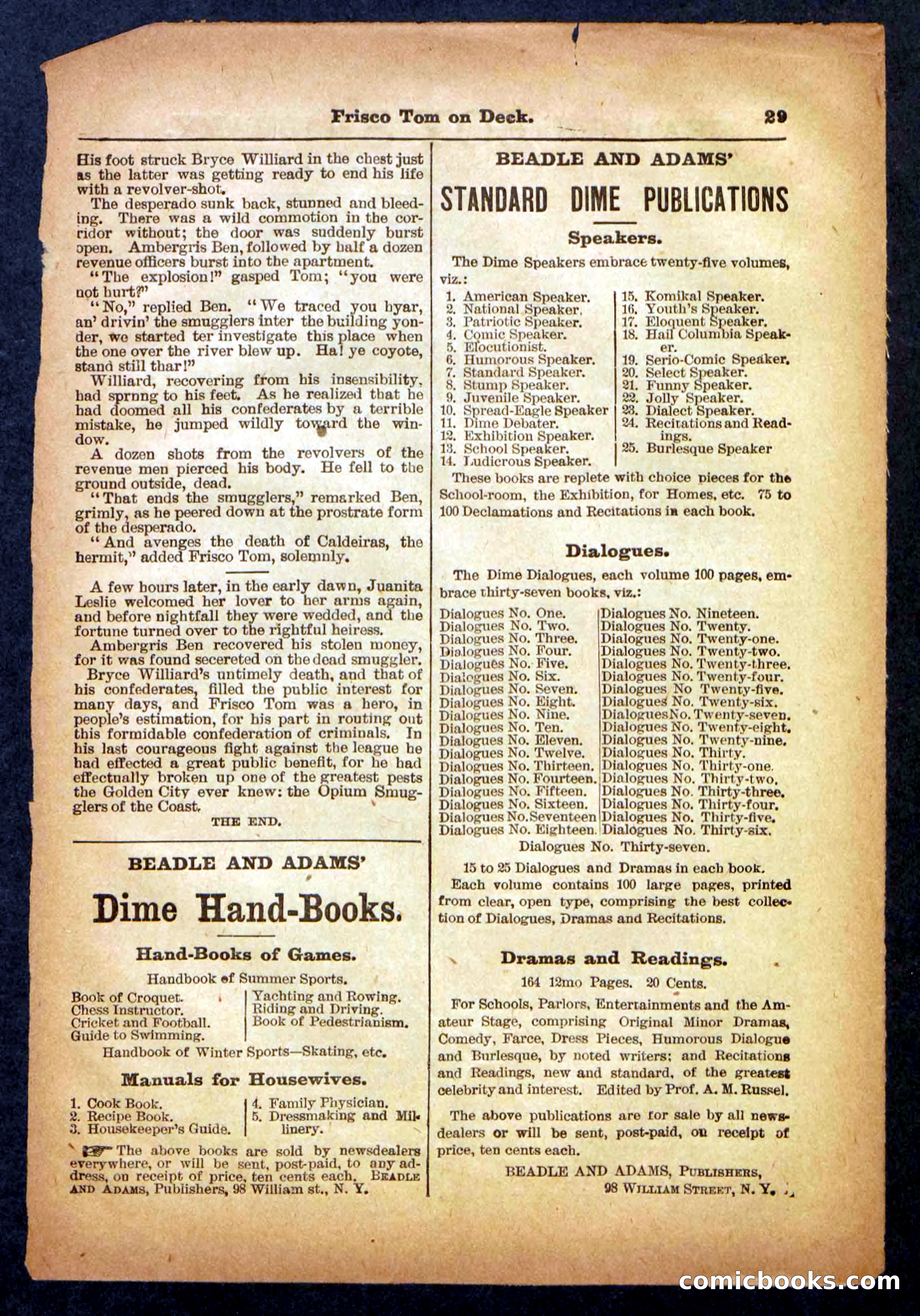 Beadle's Pocket Library No. 334 — page 29 of 32