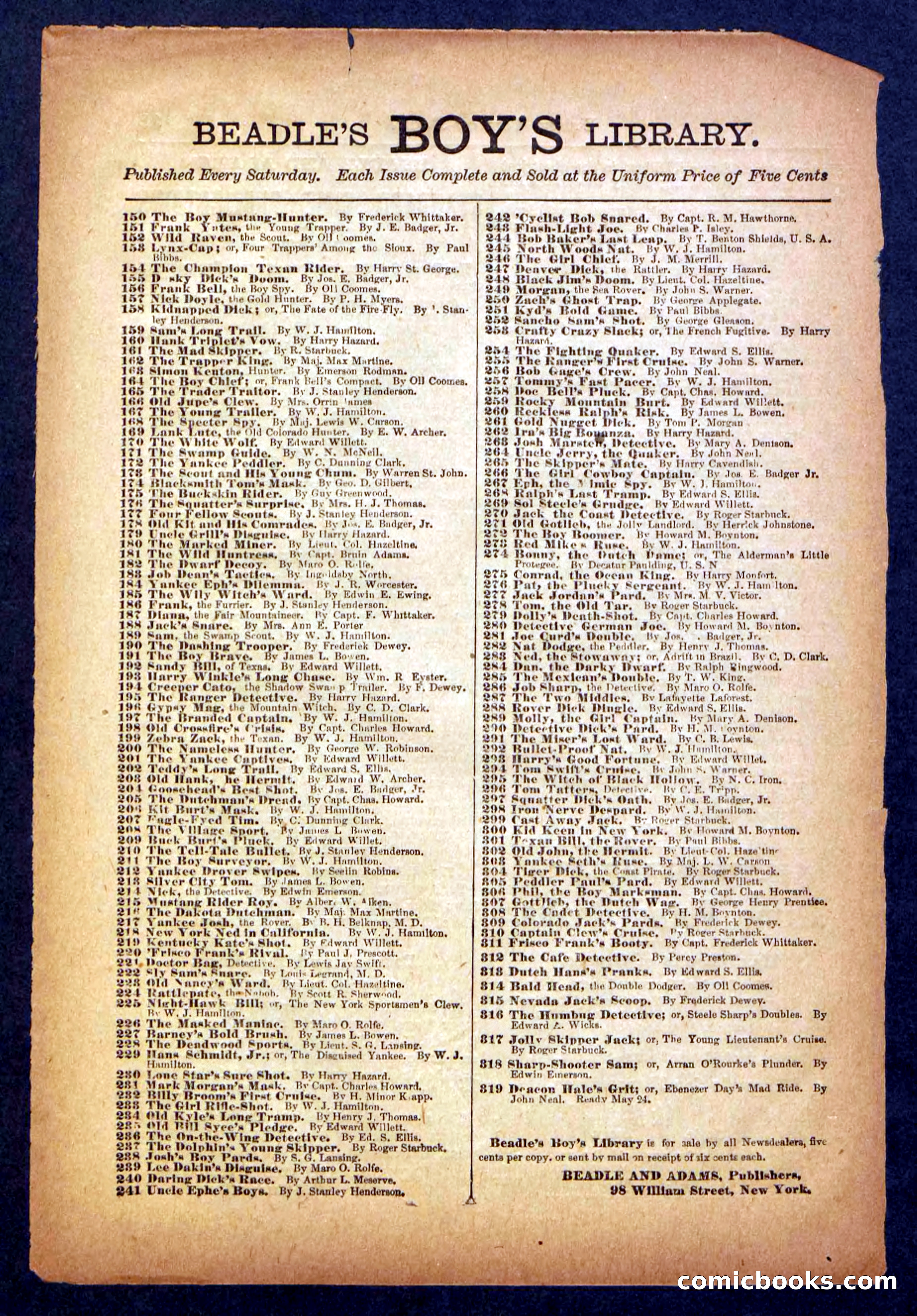 Beadle's Pocket Library No. 334 — page 30 of 32