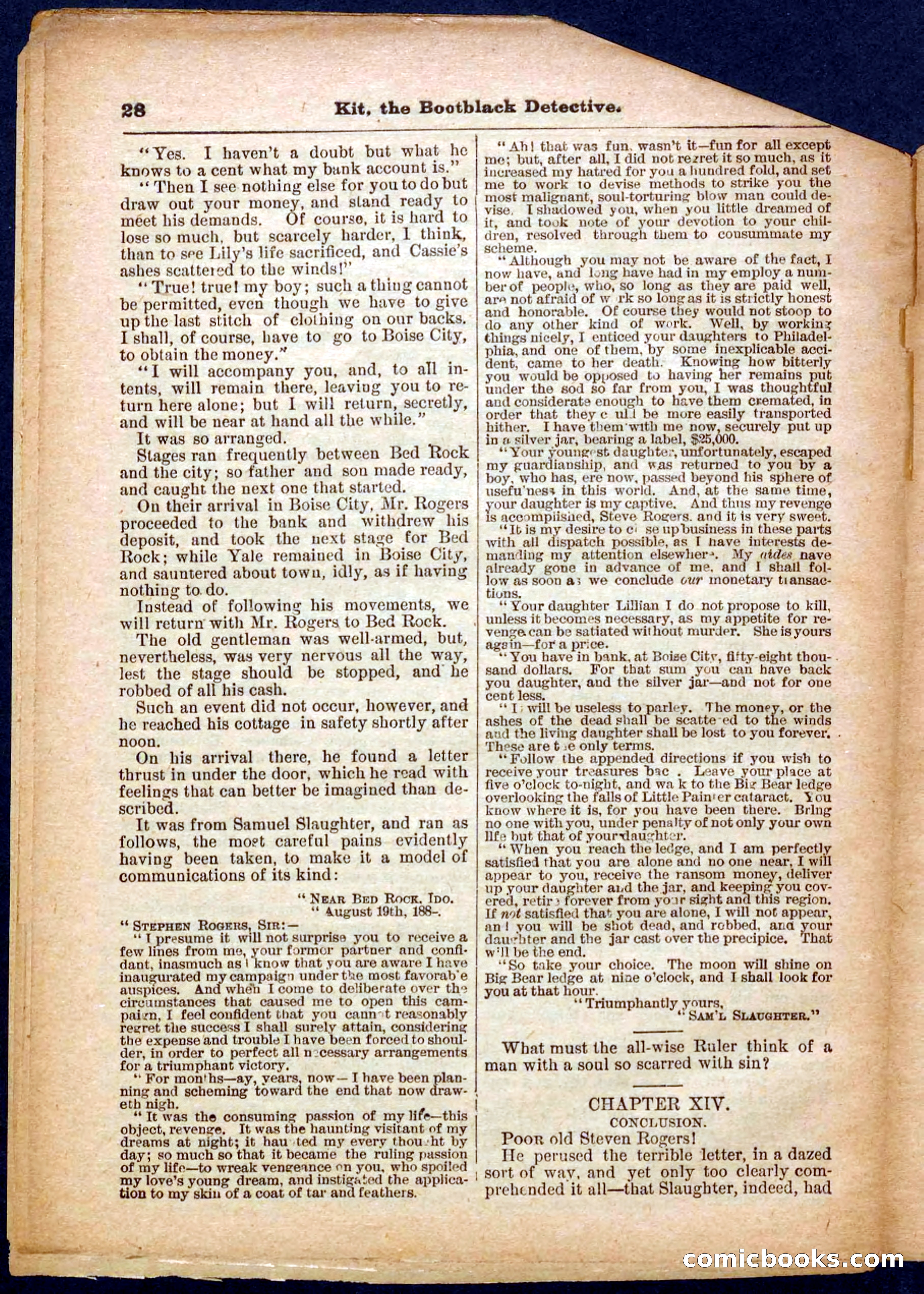 Beadle's Pocket Library No. 362 — page 28 of 32