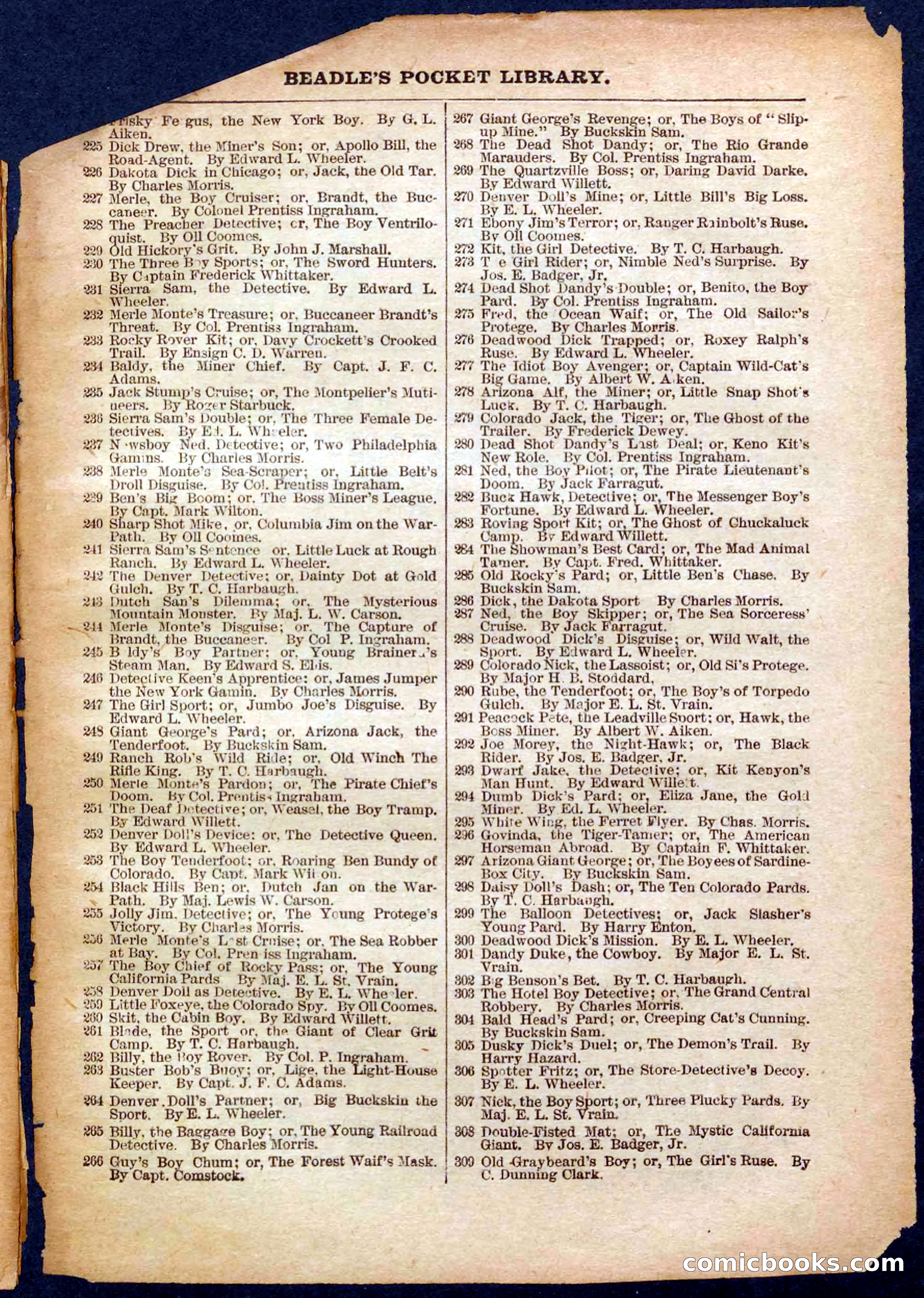 Beadle's Pocket Library No. 362 — page 31 of 32