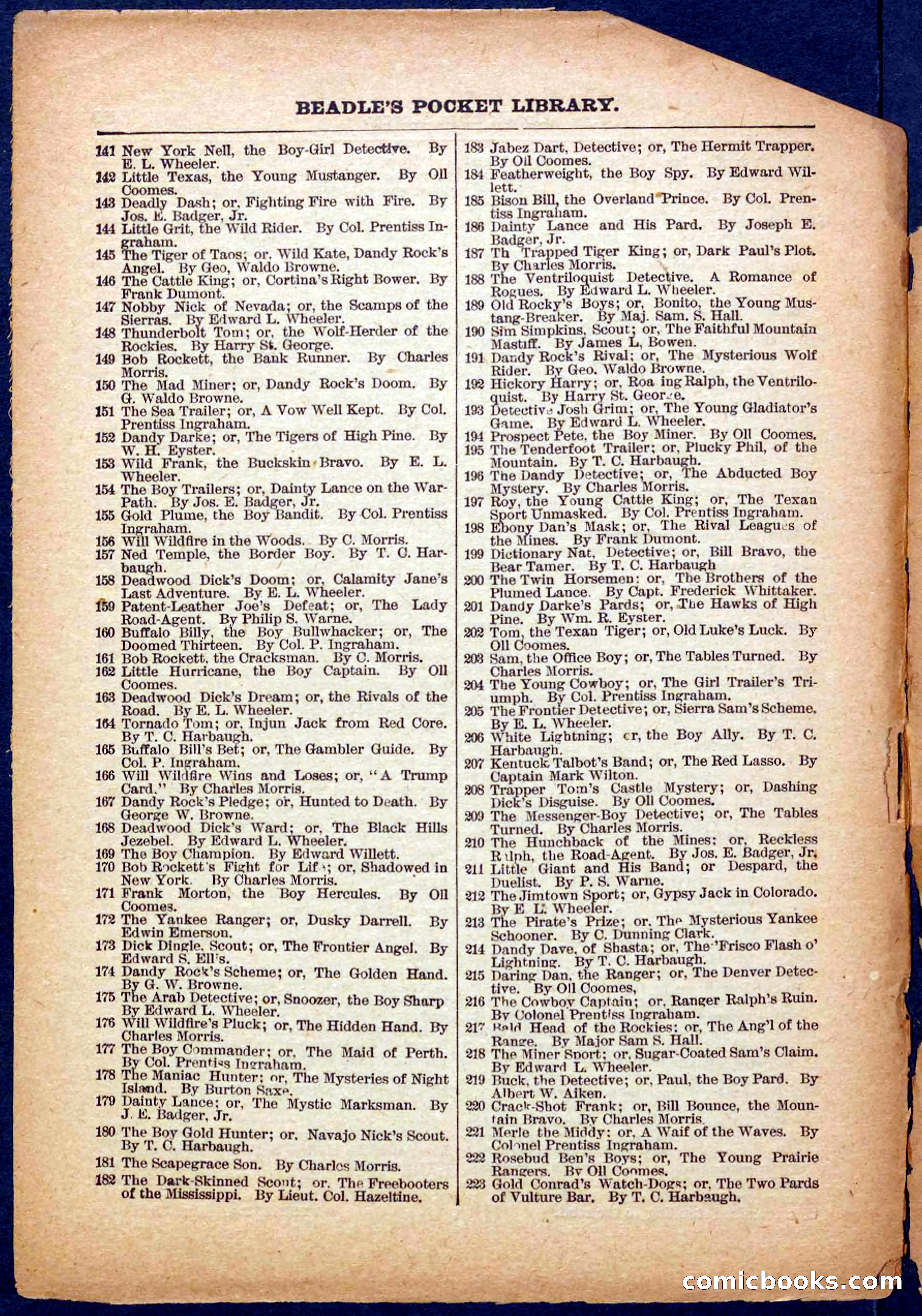 Beadle's Pocket Library No. 365 — page 30 of 32