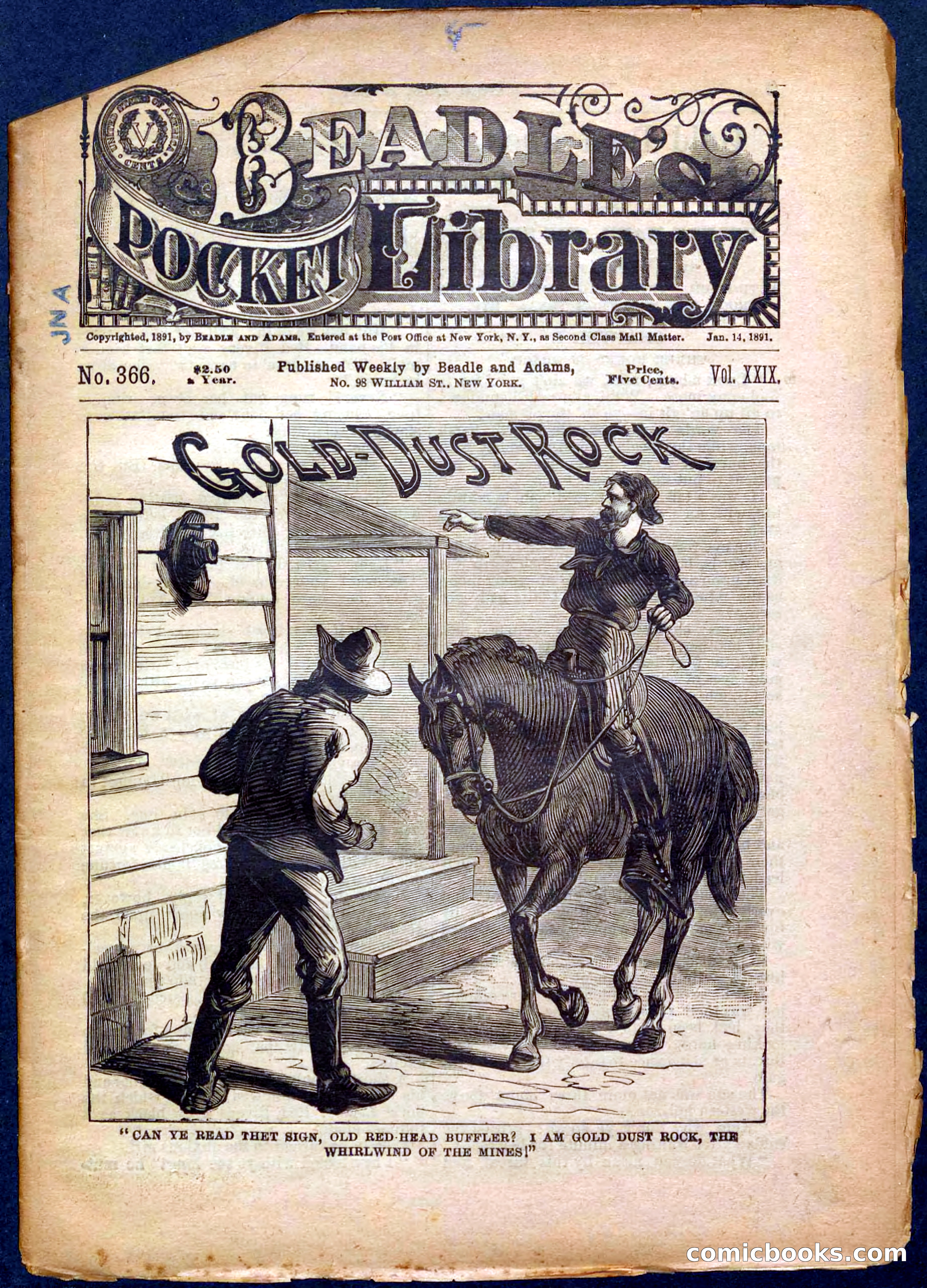 Beadle's Pocket Library No. 366 — page 1 of 32