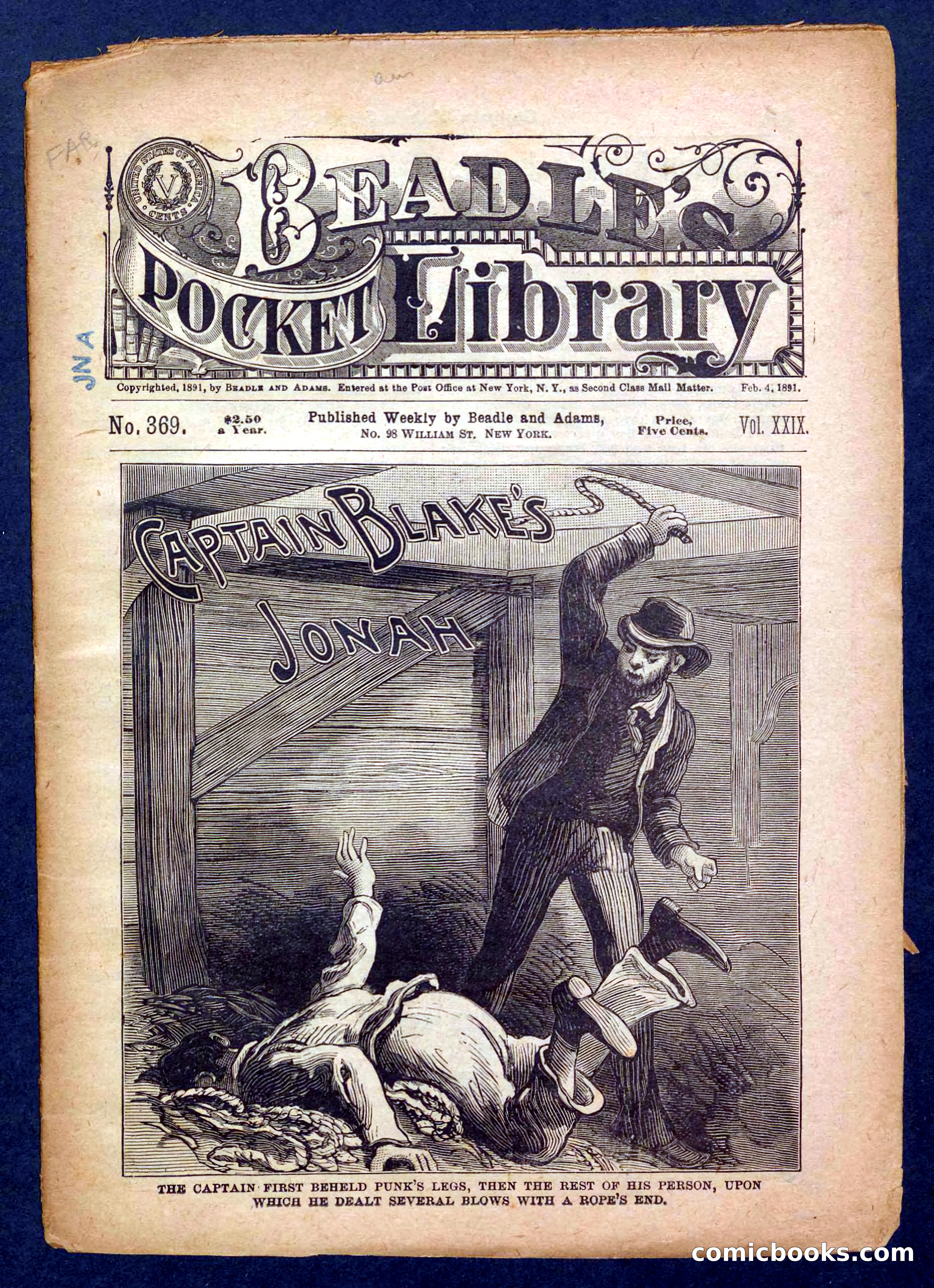 Beadle's Pocket Library No. 369: Captain Blake's Jonah — page 1 of 32