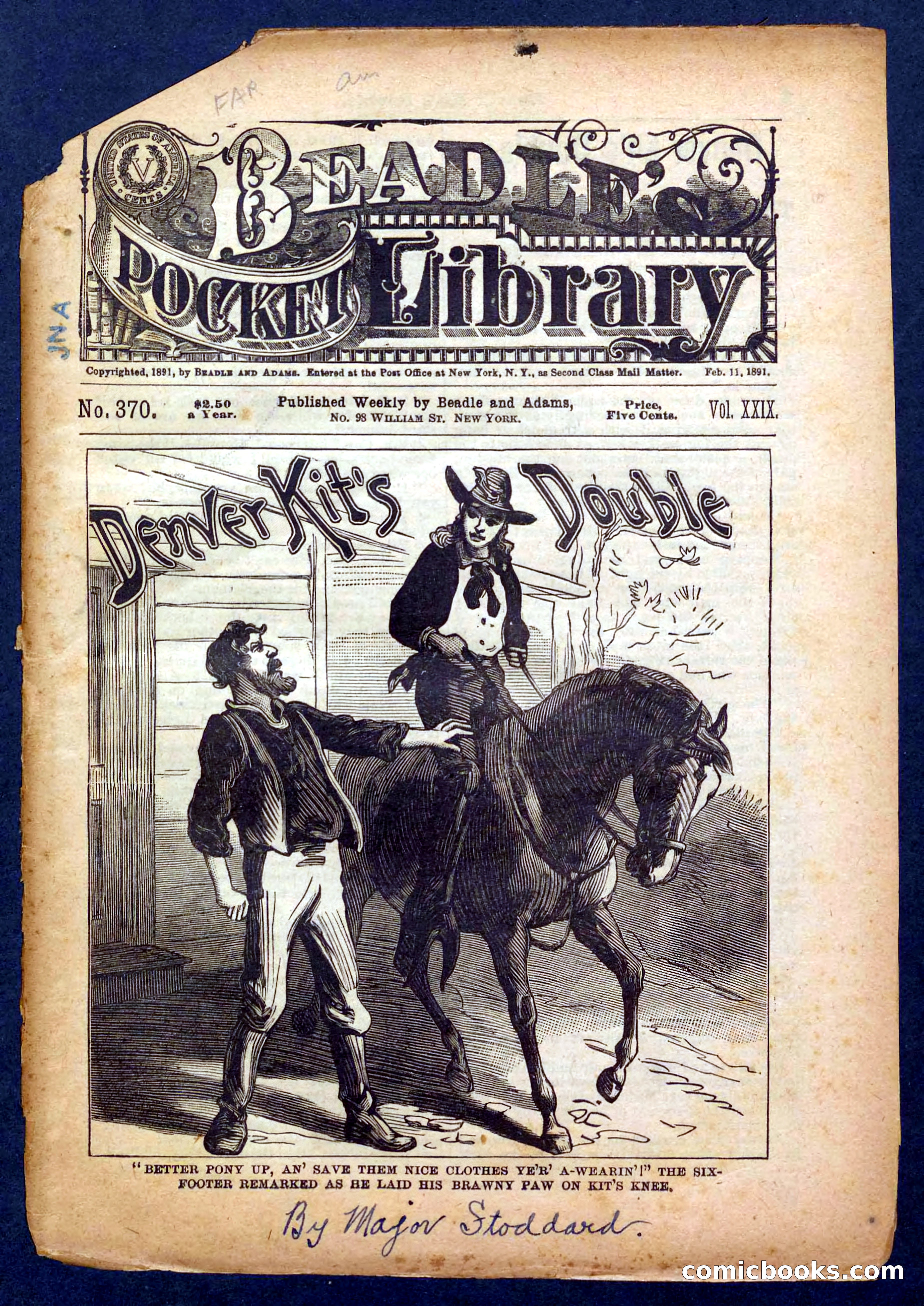 Beadle's Pocket Library No. 370 — page 1 of 32