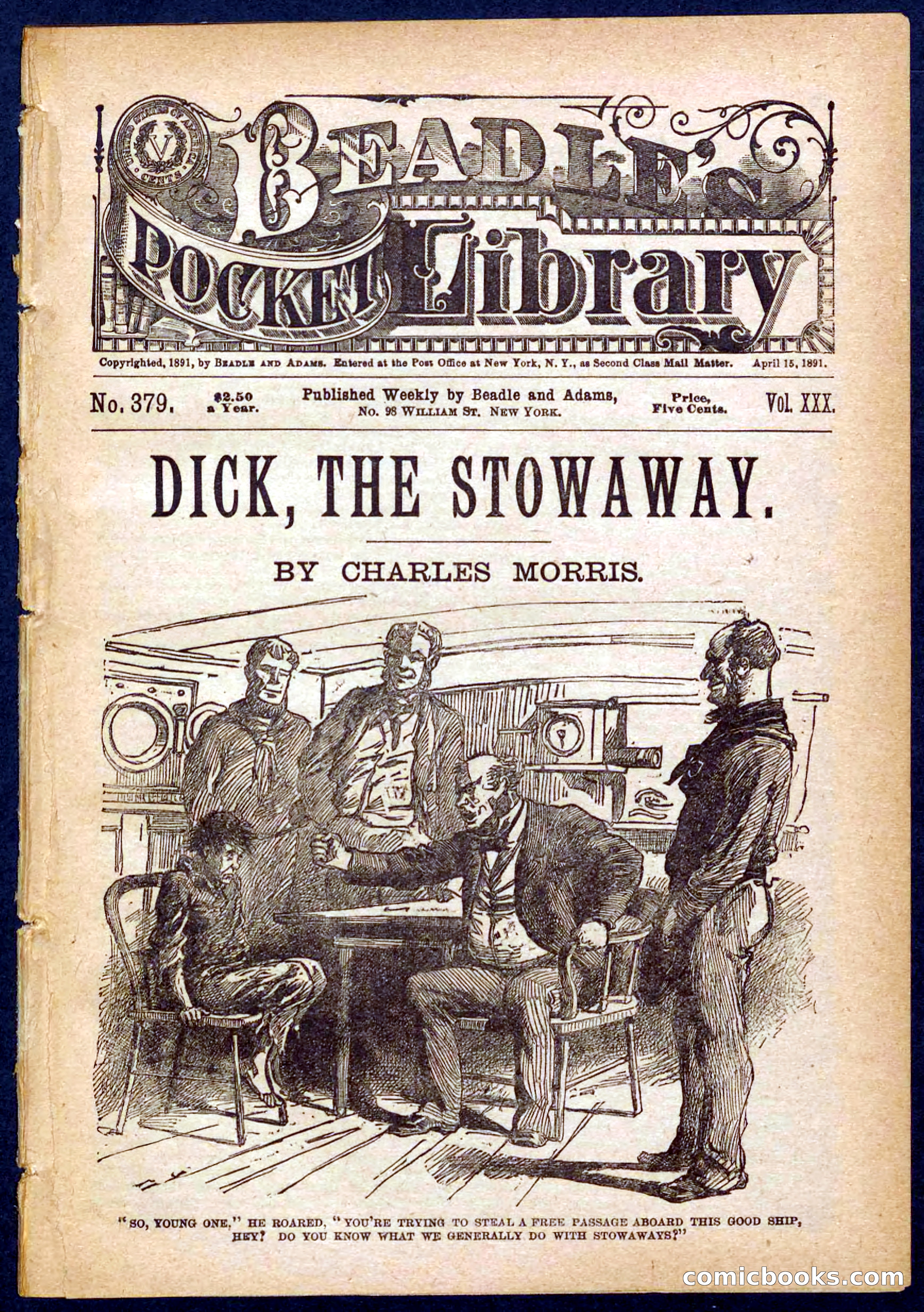 Beadle's Pocket Library No. 379: Dick, the Stowaway — page 1 of 32