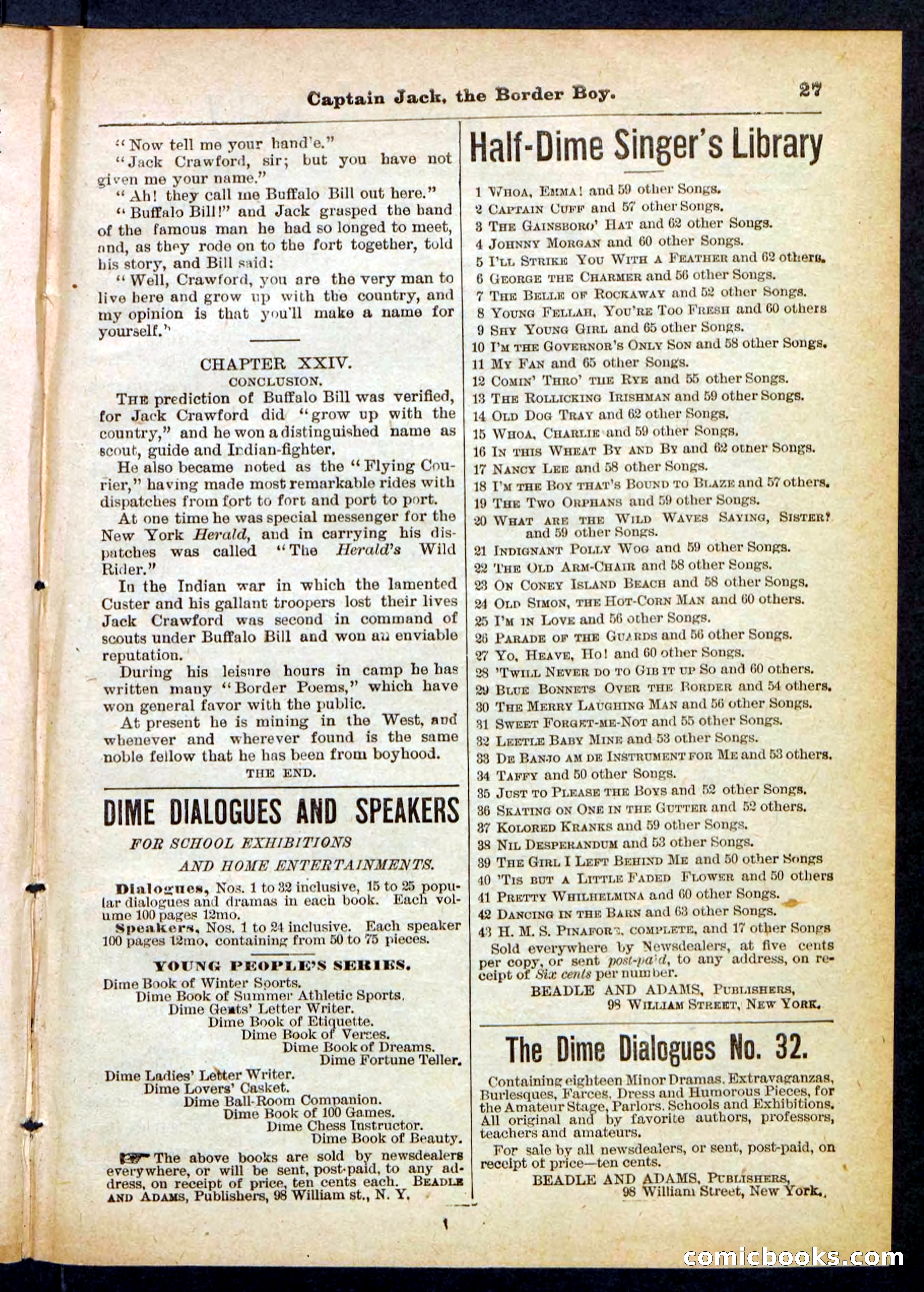 Beadle's Pocket Library No. 398 — page 27 of 32