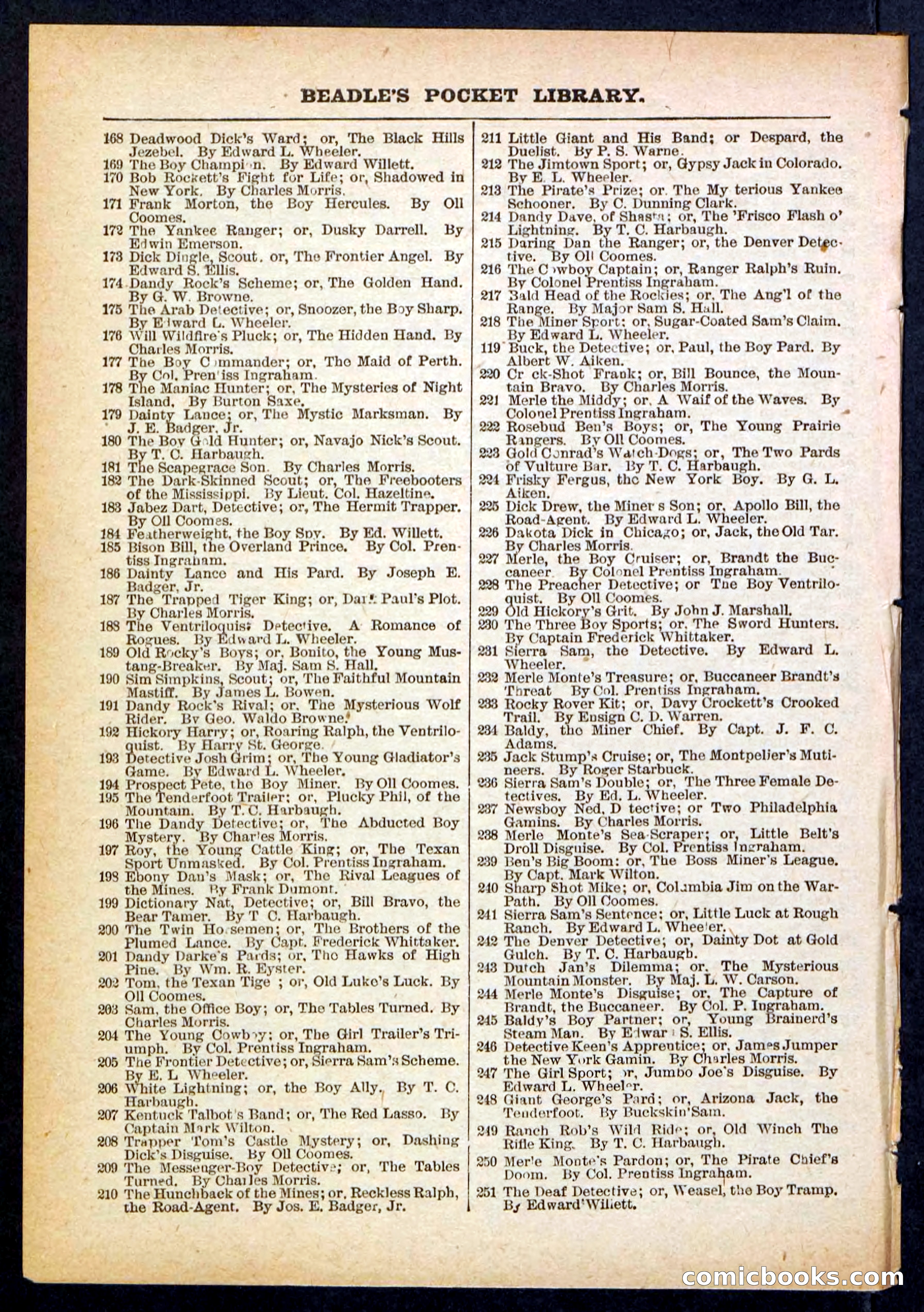 Beadle's Pocket Library No. 398 — page 30 of 32