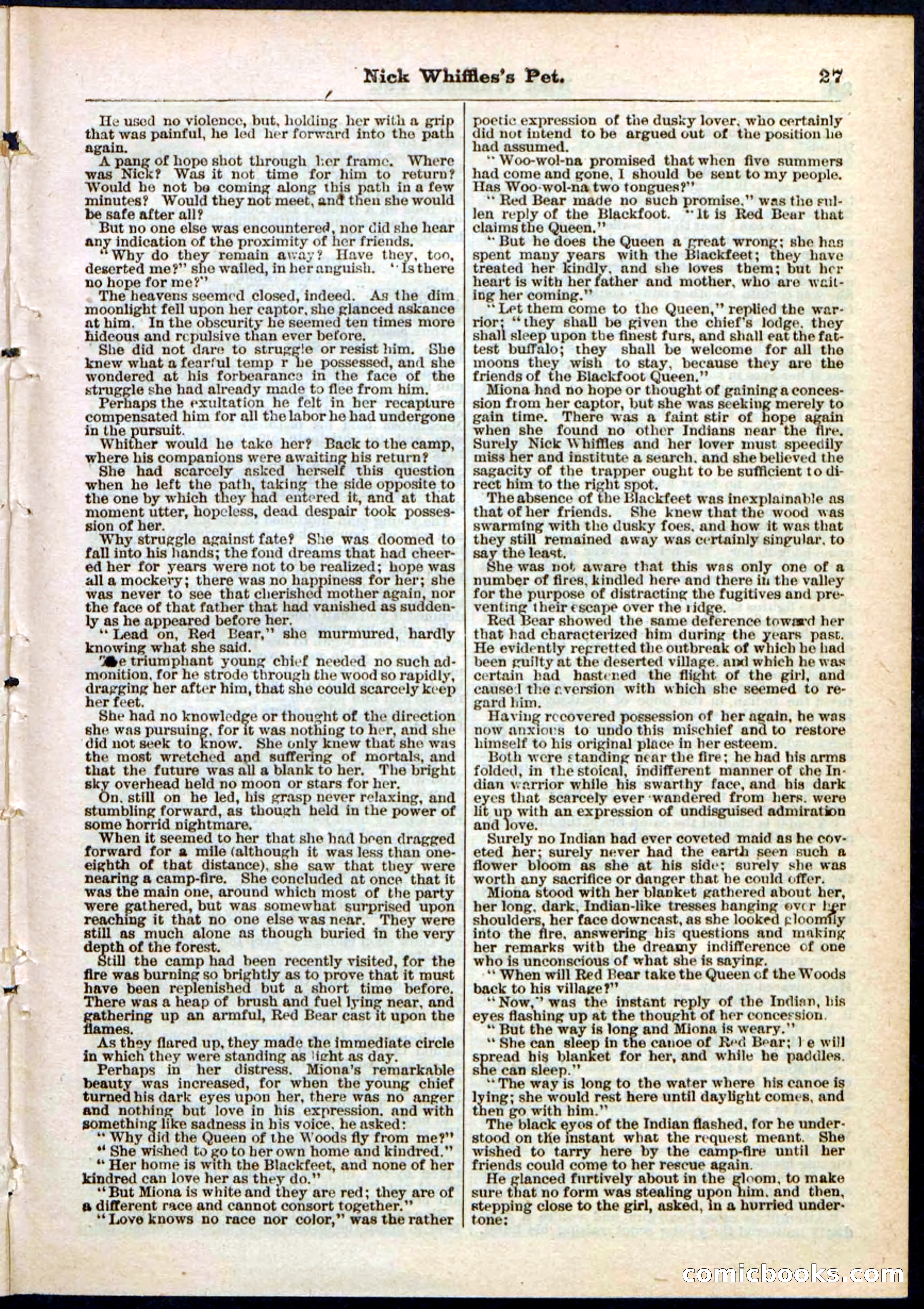 Beadle's Pocket Library, No. 40 — page 27 of 32