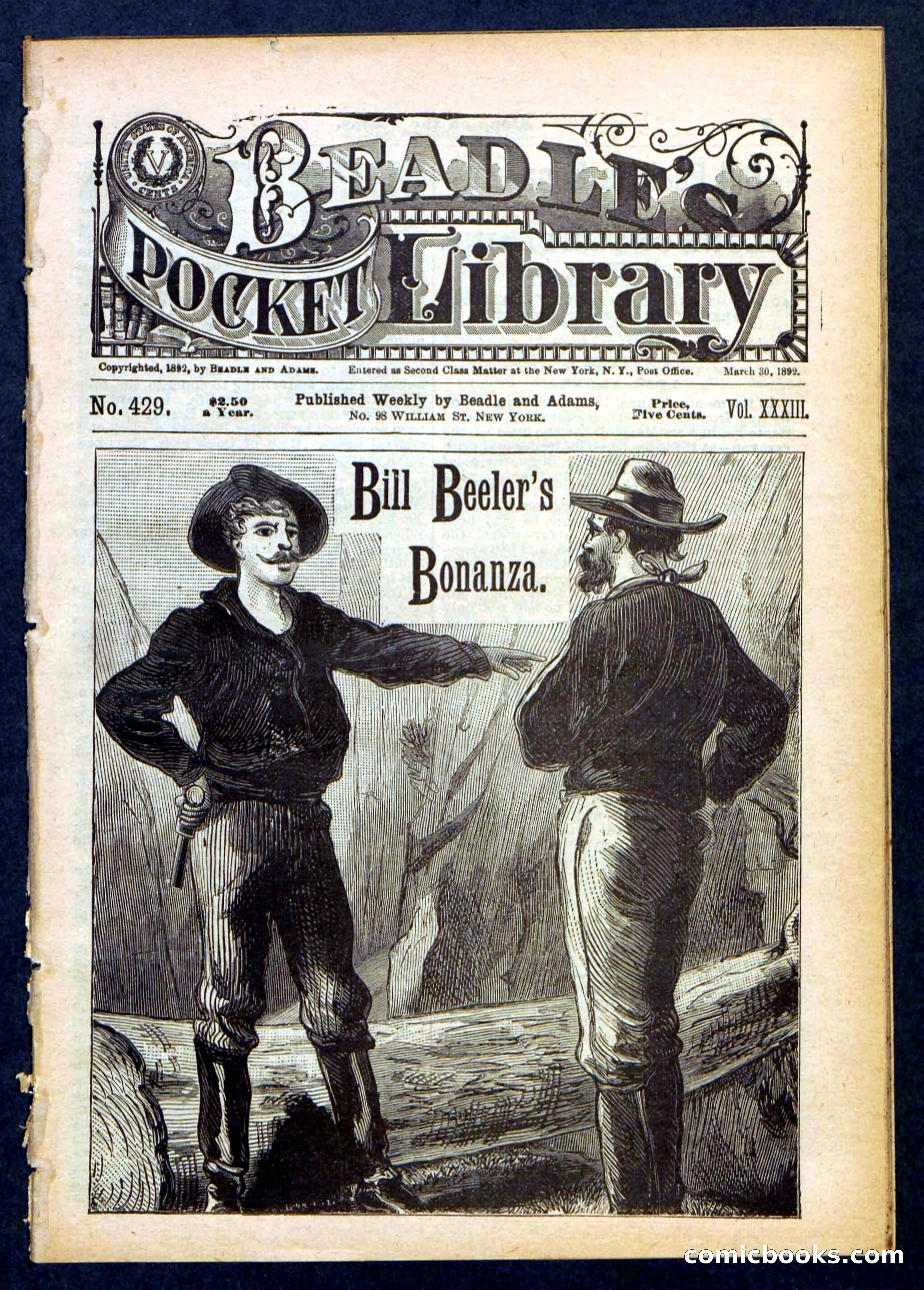 Beadle's Pocket Library No. 429 — page 1 of 32