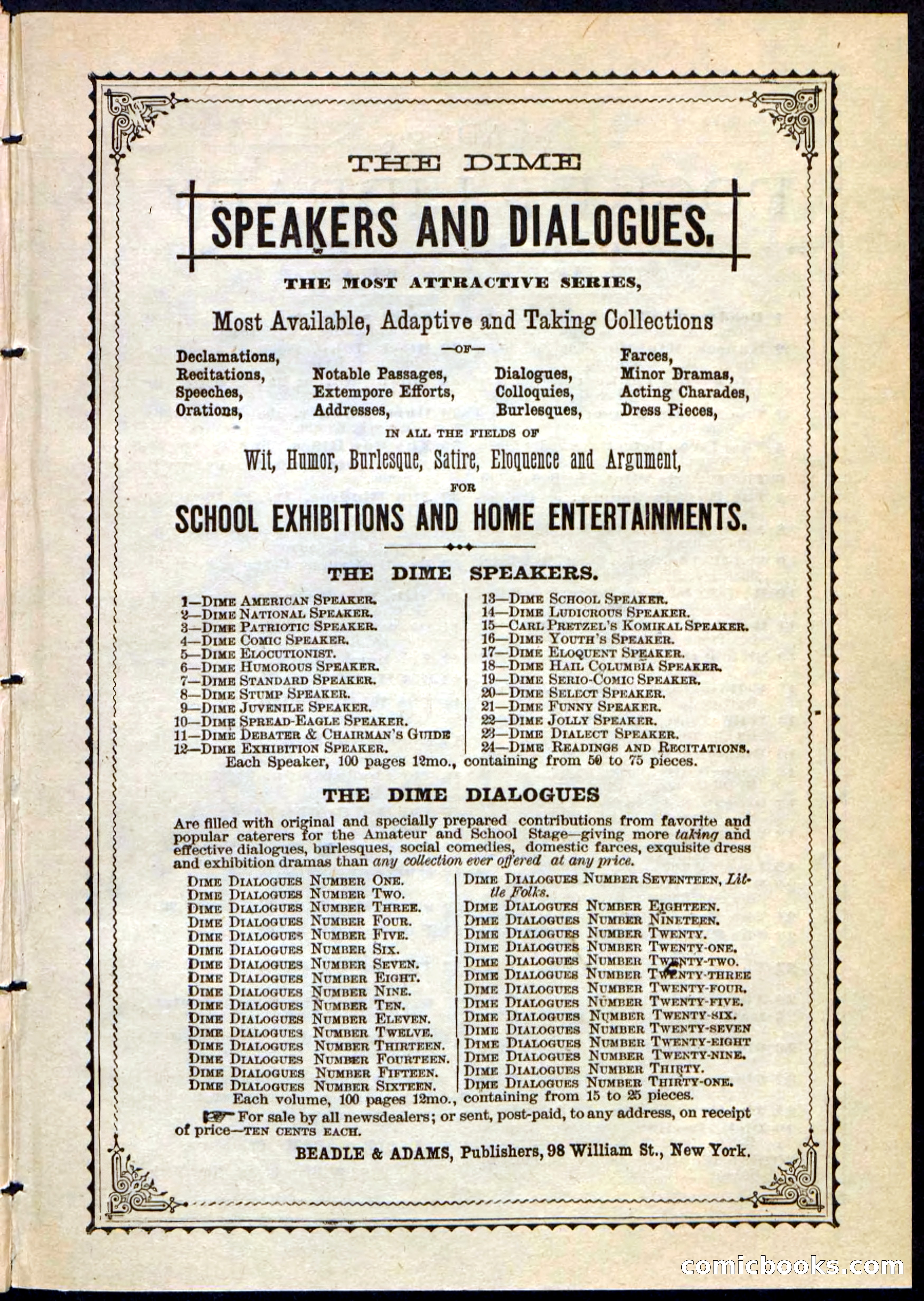Beadle's Pocket Library No. 44 — page 31 of 32