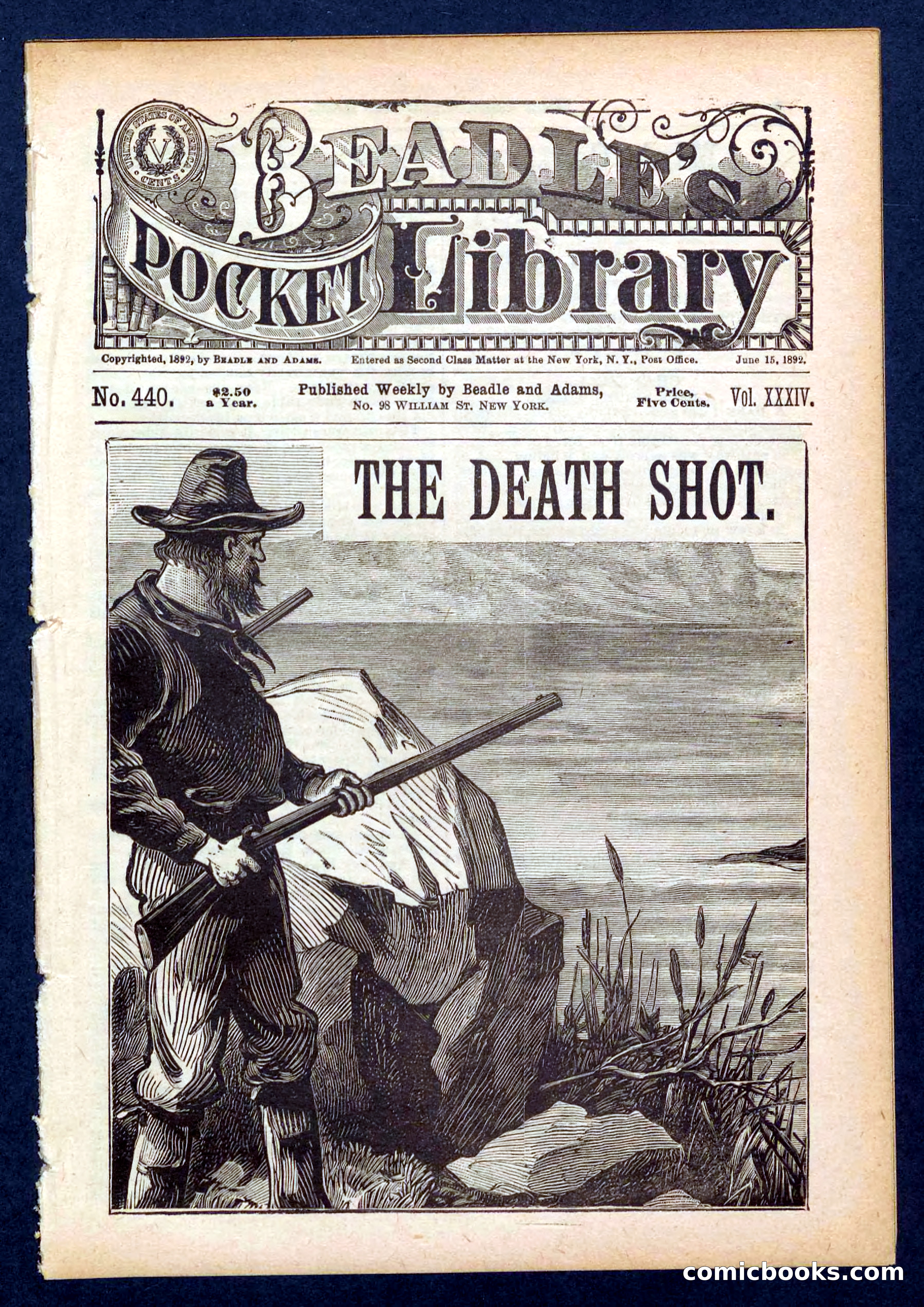 Beadle's Pocket Library No. 440: The Death Shot — page 1 of 32