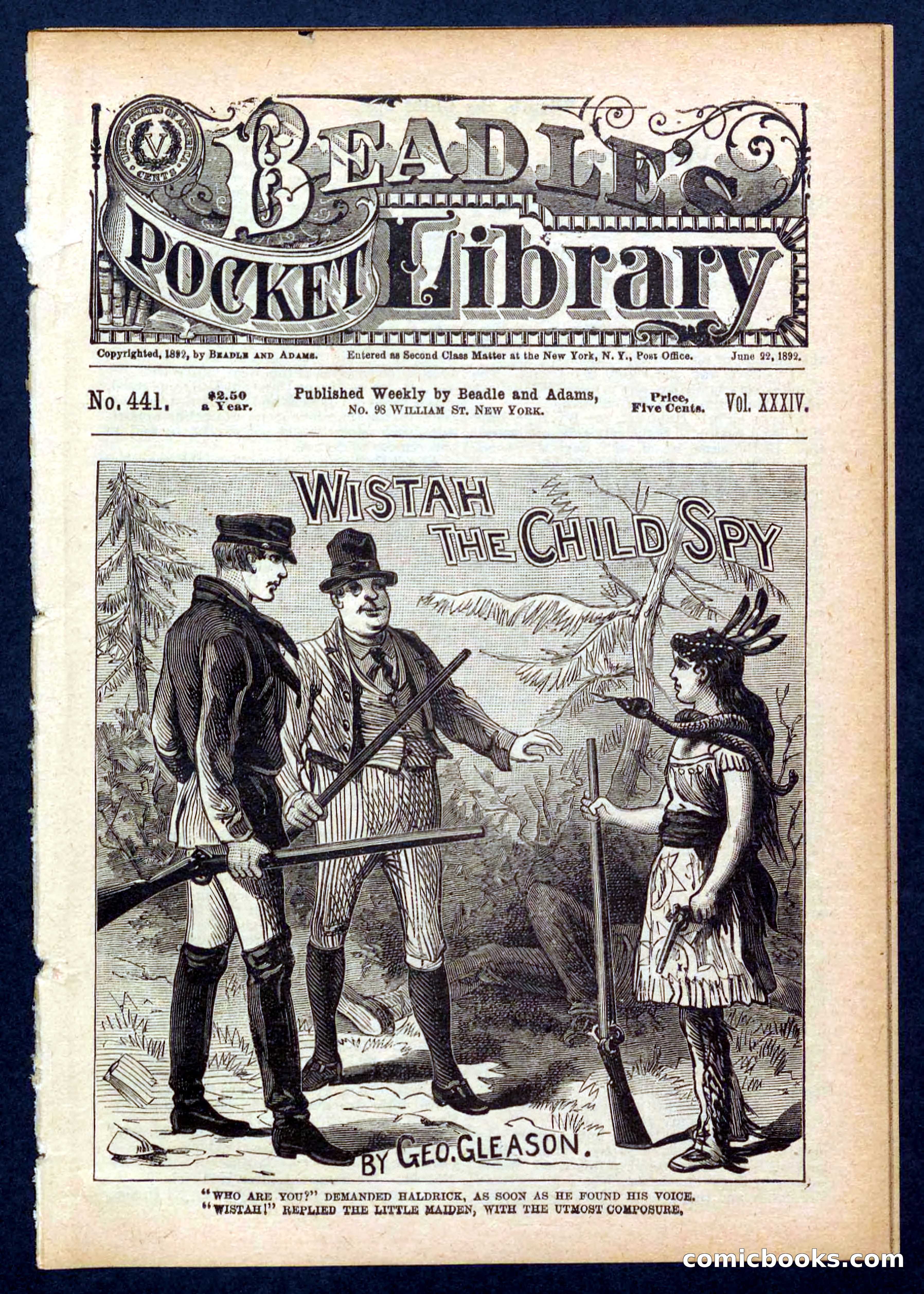 Beadle's Pocket Library No. 441 — page 1 of 32