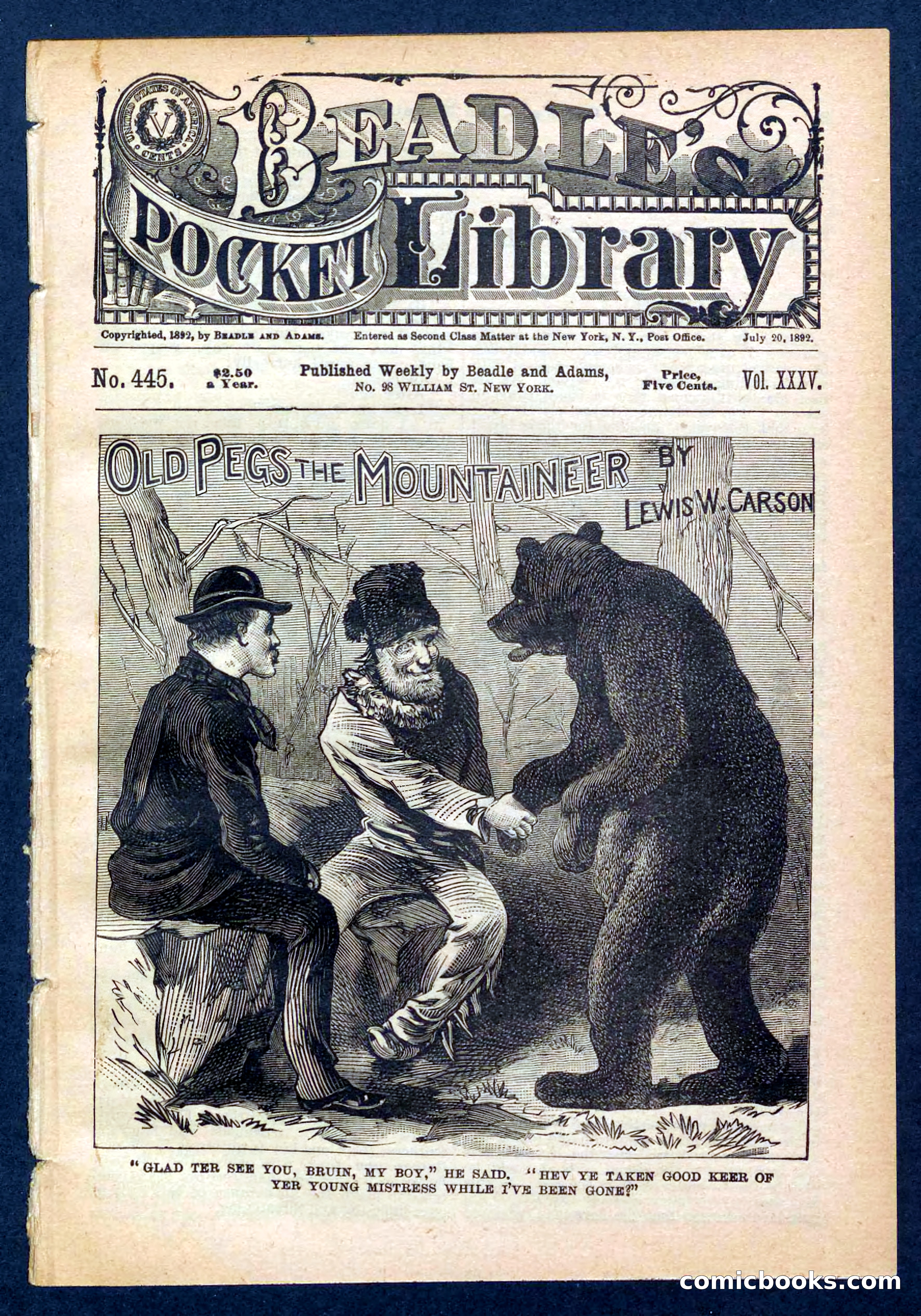 Beadle's Pocket Library No. 445 — page 1 of 32