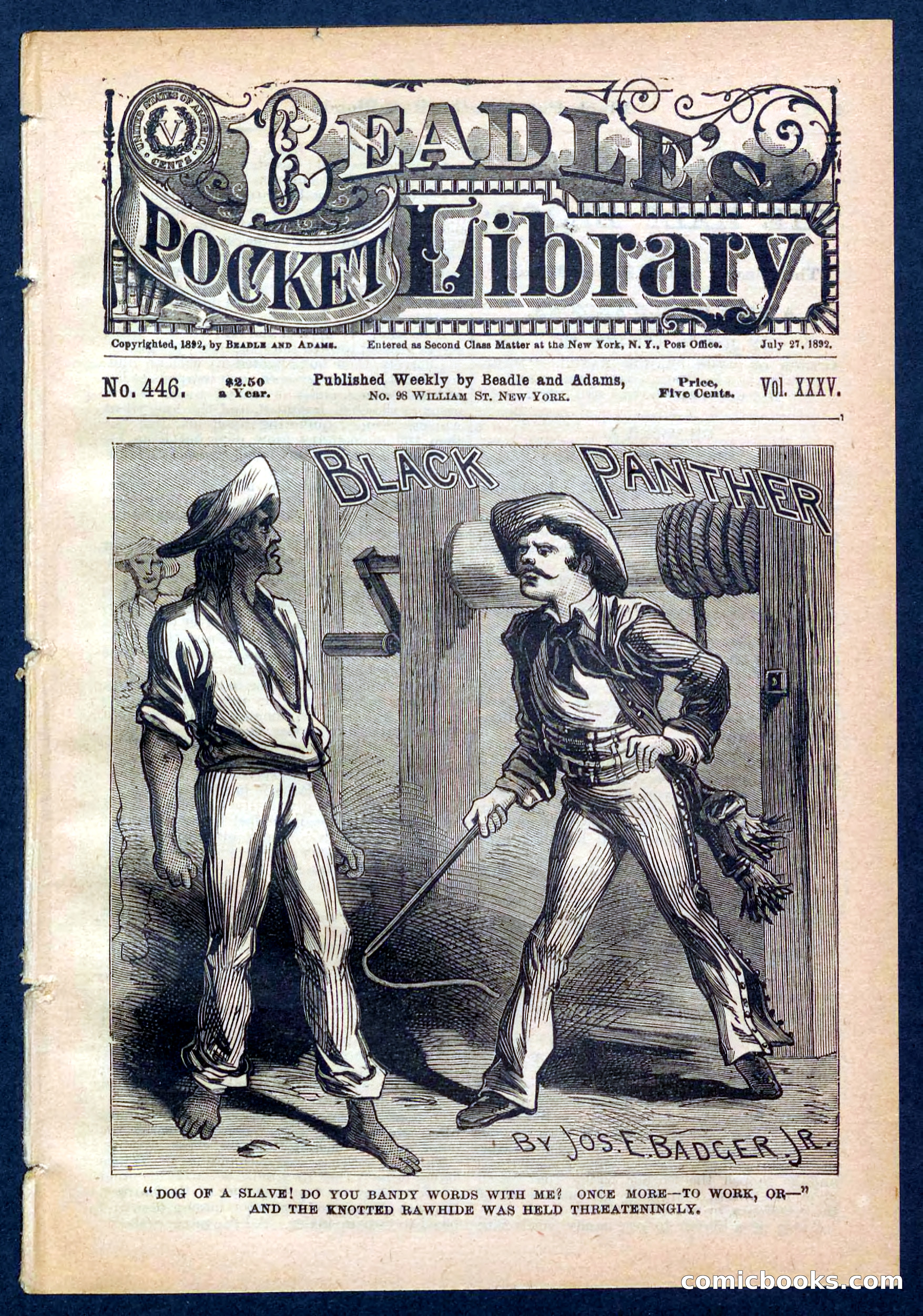 Beadle's Pocket Library No. 446 — page 1 of 32