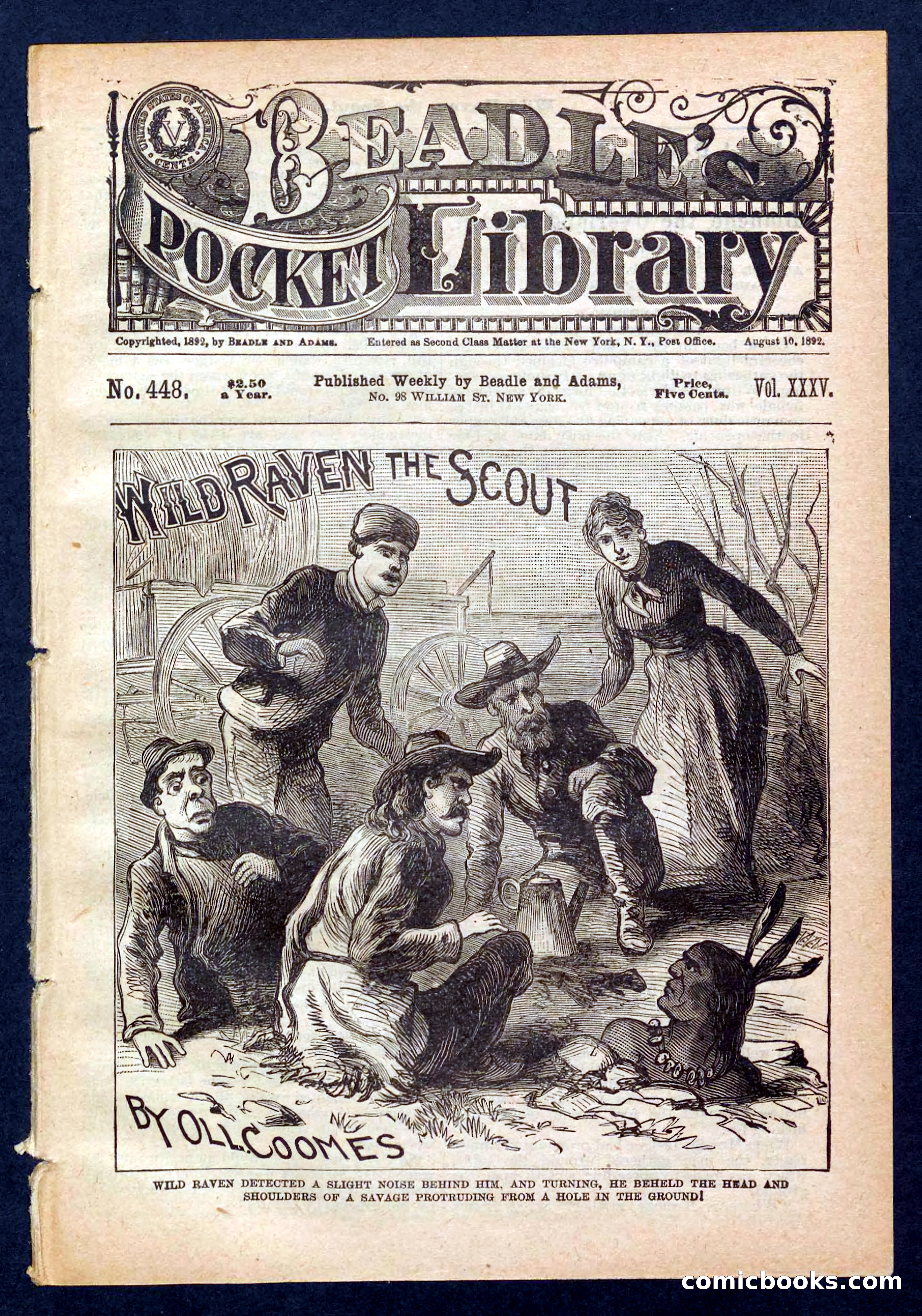 Beadle's Pocket Library No. 448: Wild Raven the Scout — page 1 of 32