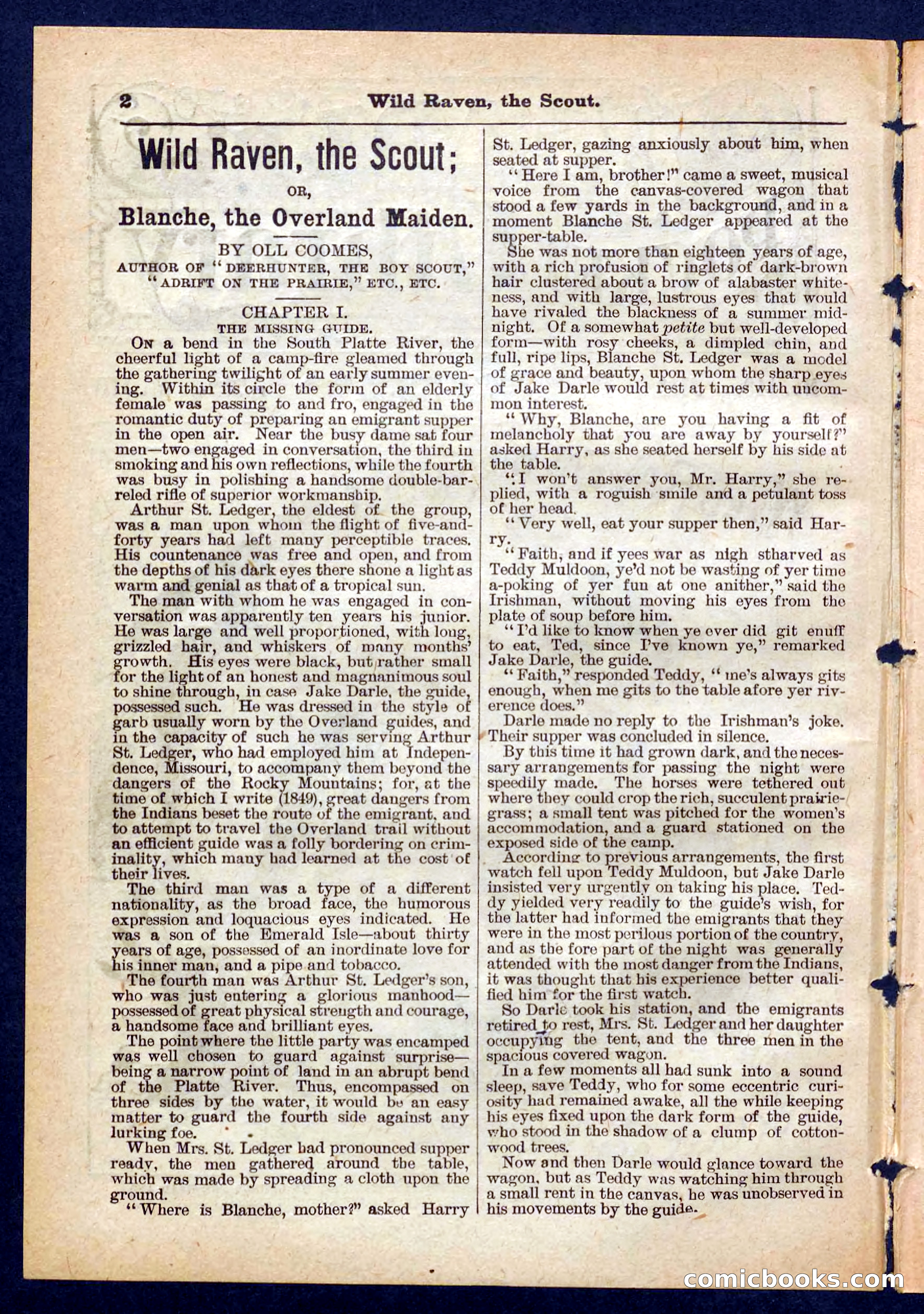 Beadle's Pocket Library No. 448: Wild Raven the Scout — page 2 of 32