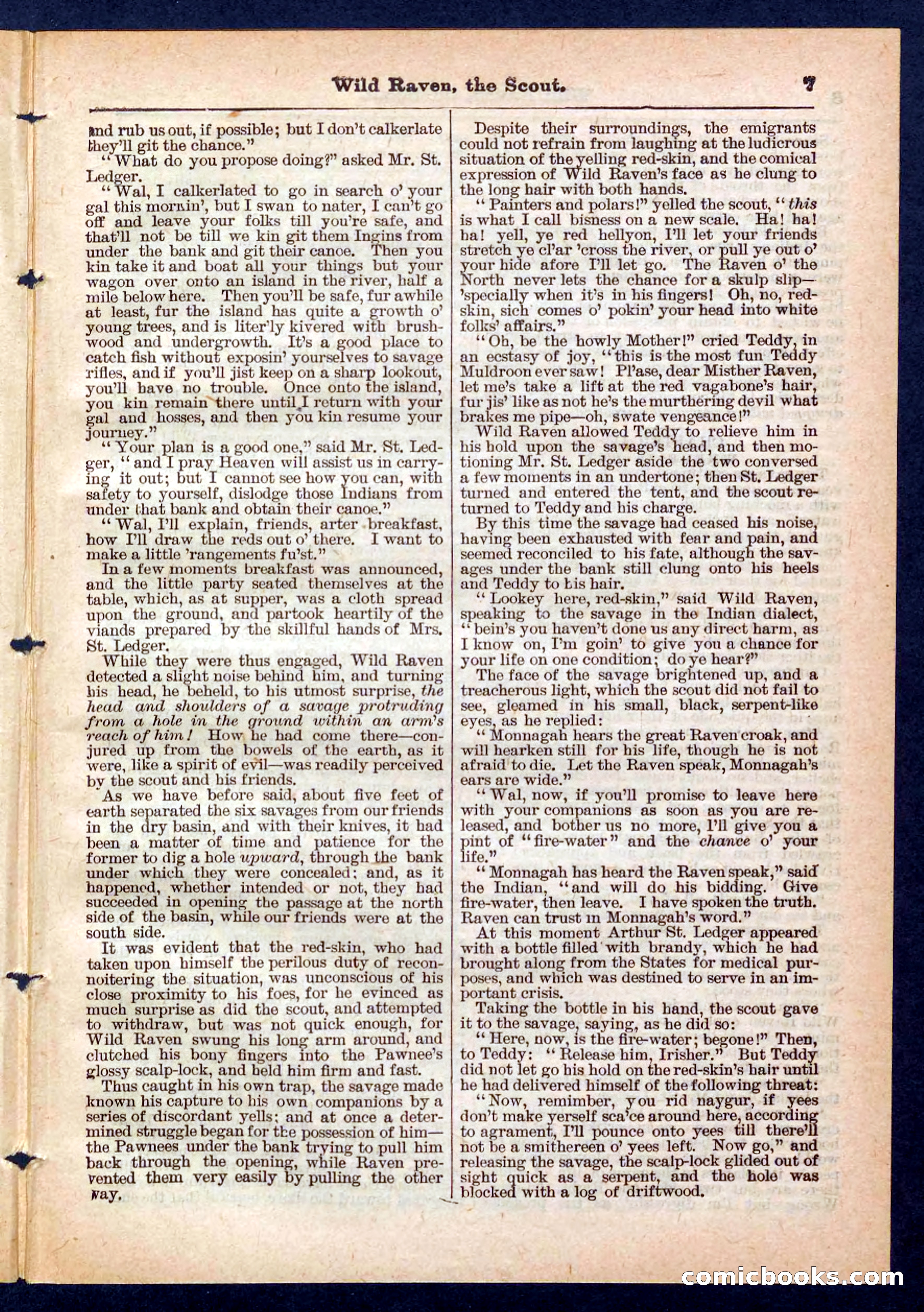Beadle's Pocket Library No. 448: Wild Raven the Scout — page 7 of 32