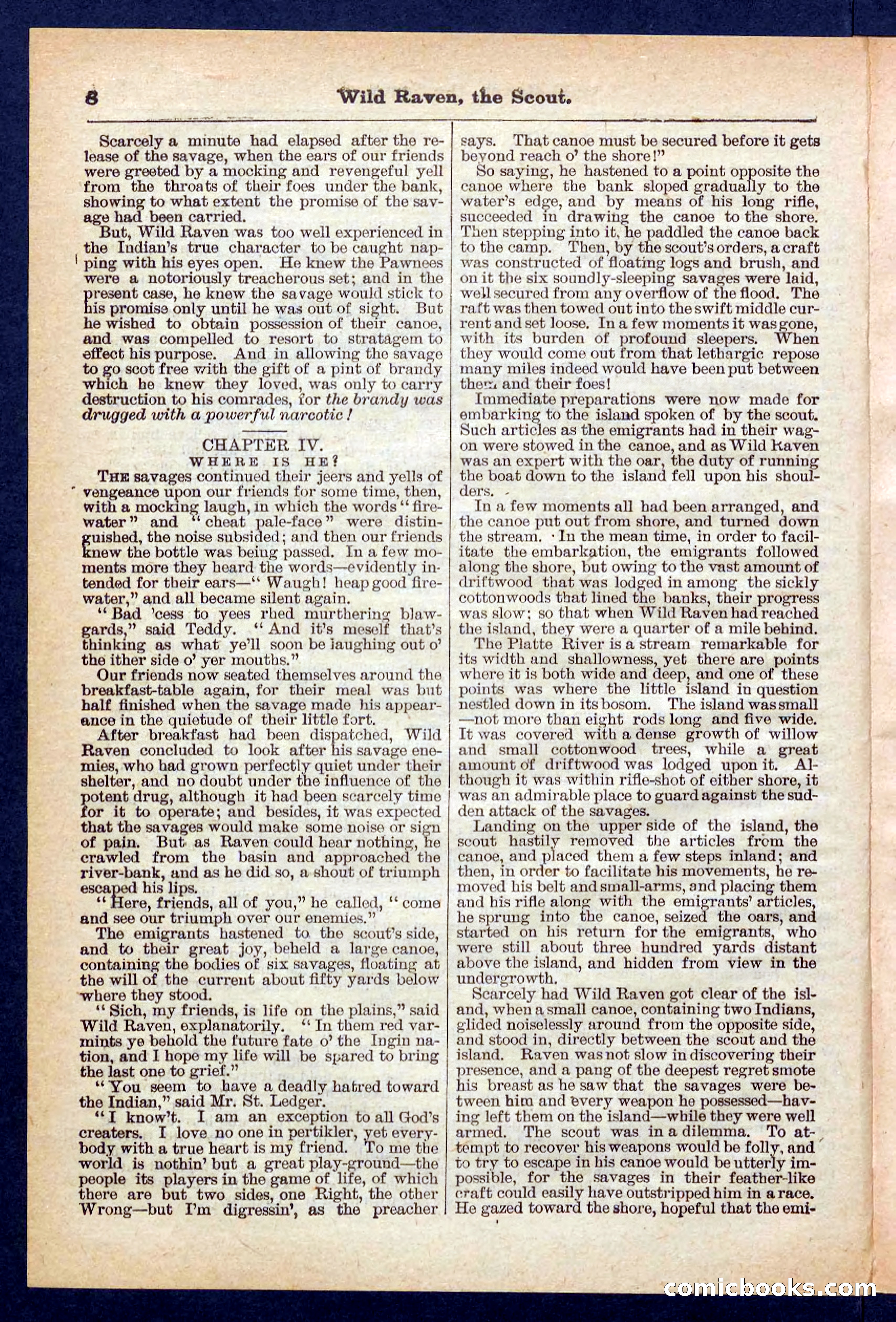 Beadle's Pocket Library No. 448: Wild Raven the Scout — page 8 of 32