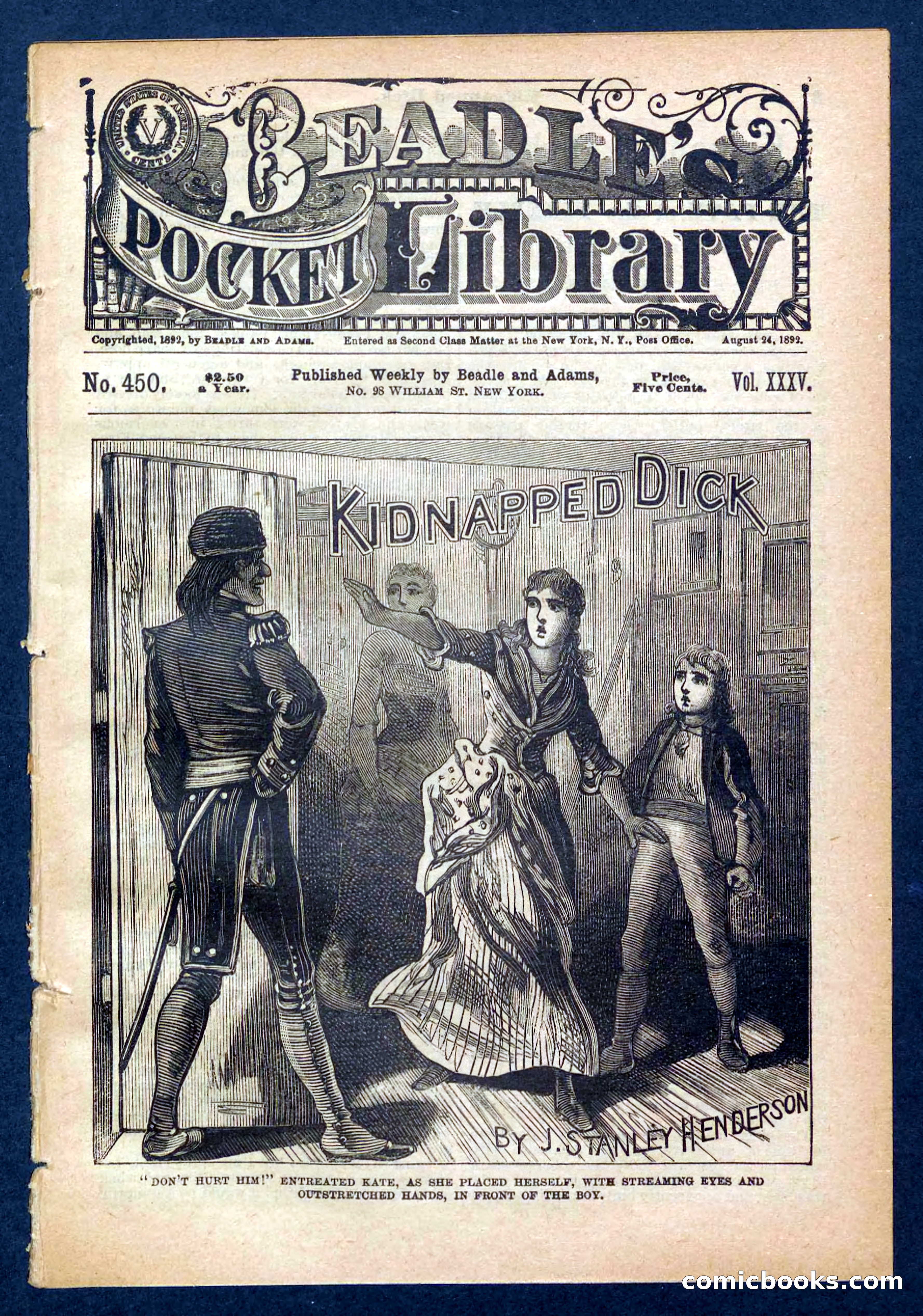 Beadle's Pocket Library No. 450: 'Kidnapped Dick' — page 1 of 32