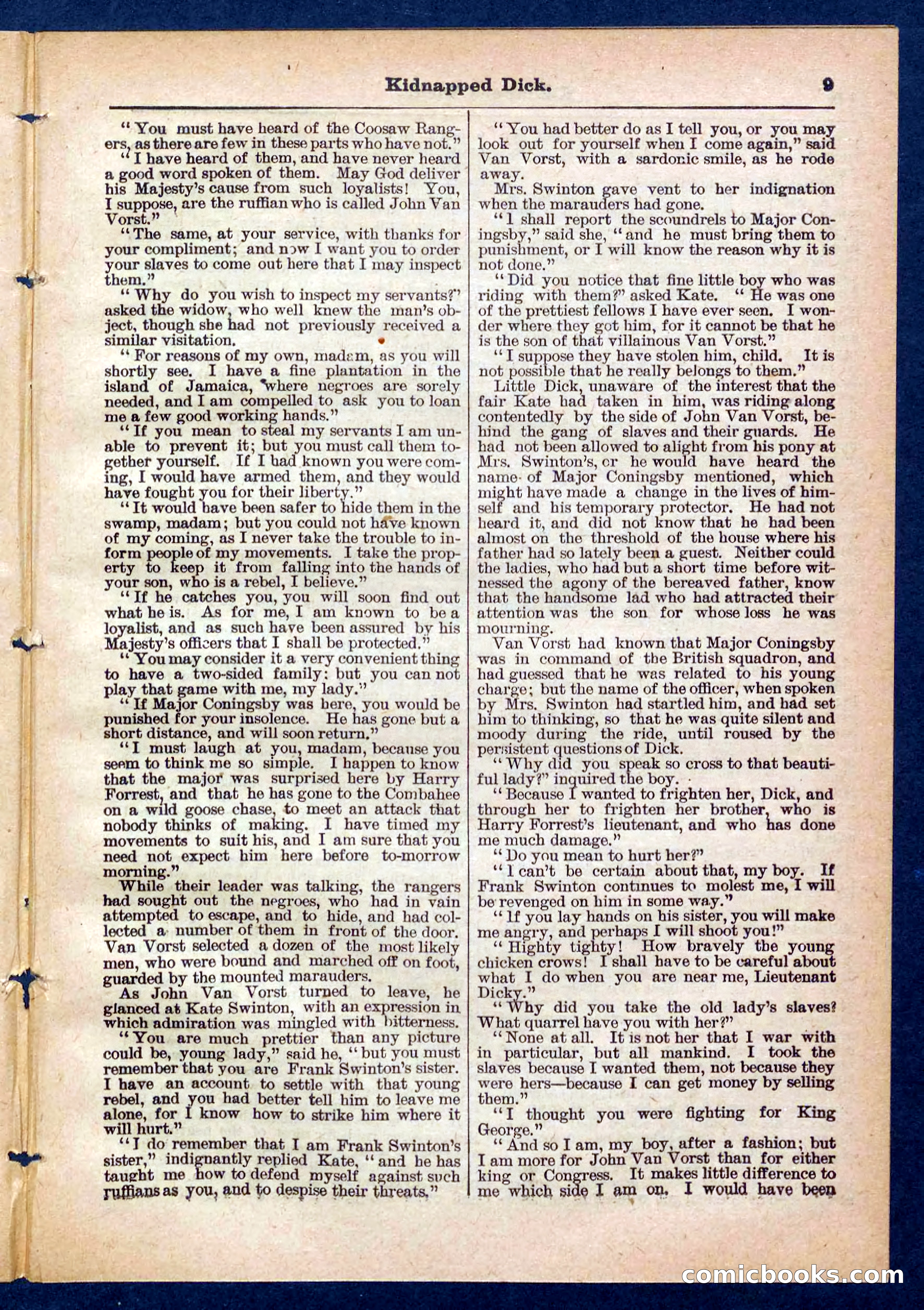 Beadle's Pocket Library No. 450: 'Kidnapped Dick' — page 9 of 32