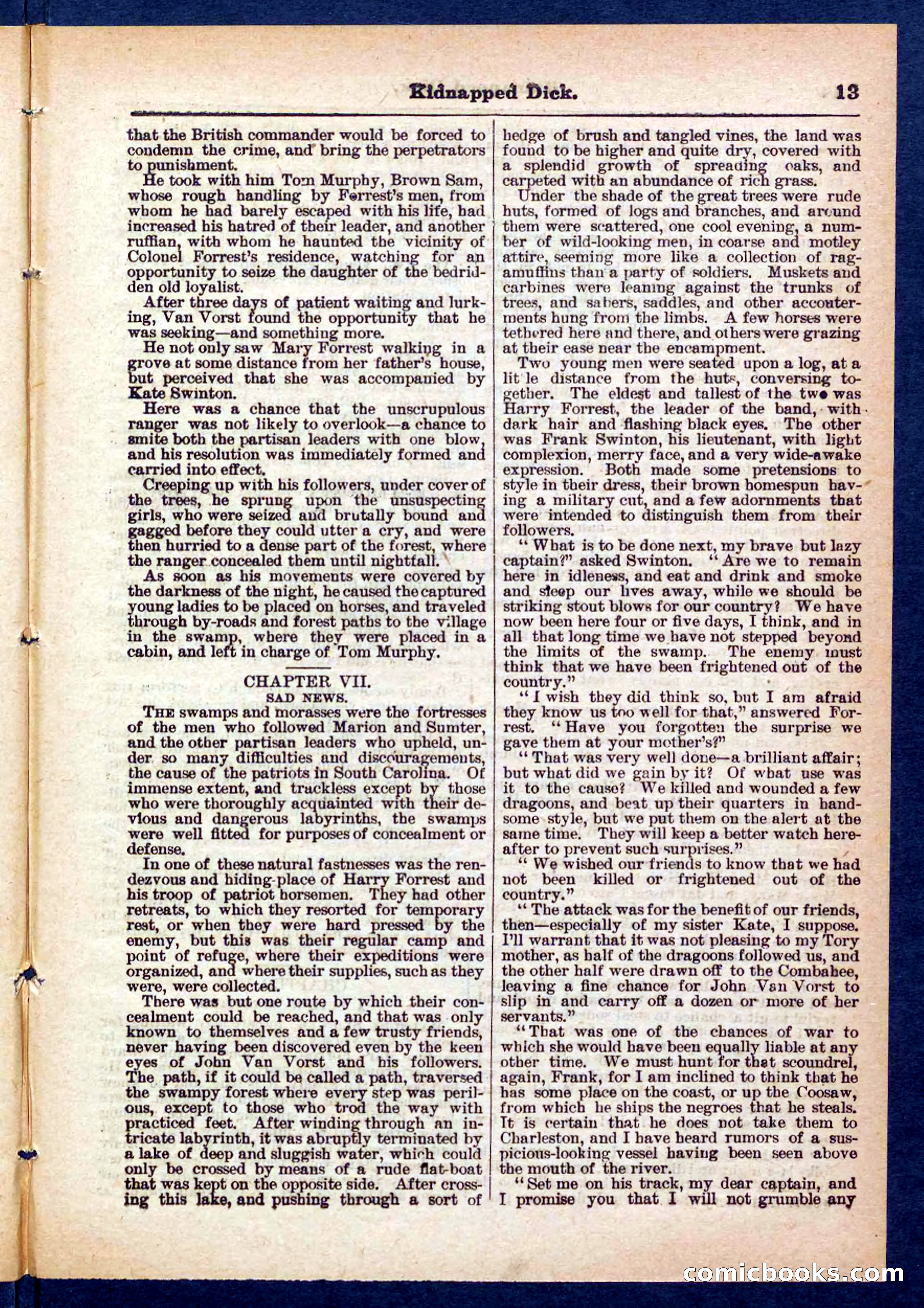Beadle's Pocket Library No. 450: 'Kidnapped Dick' — page 13 of 32