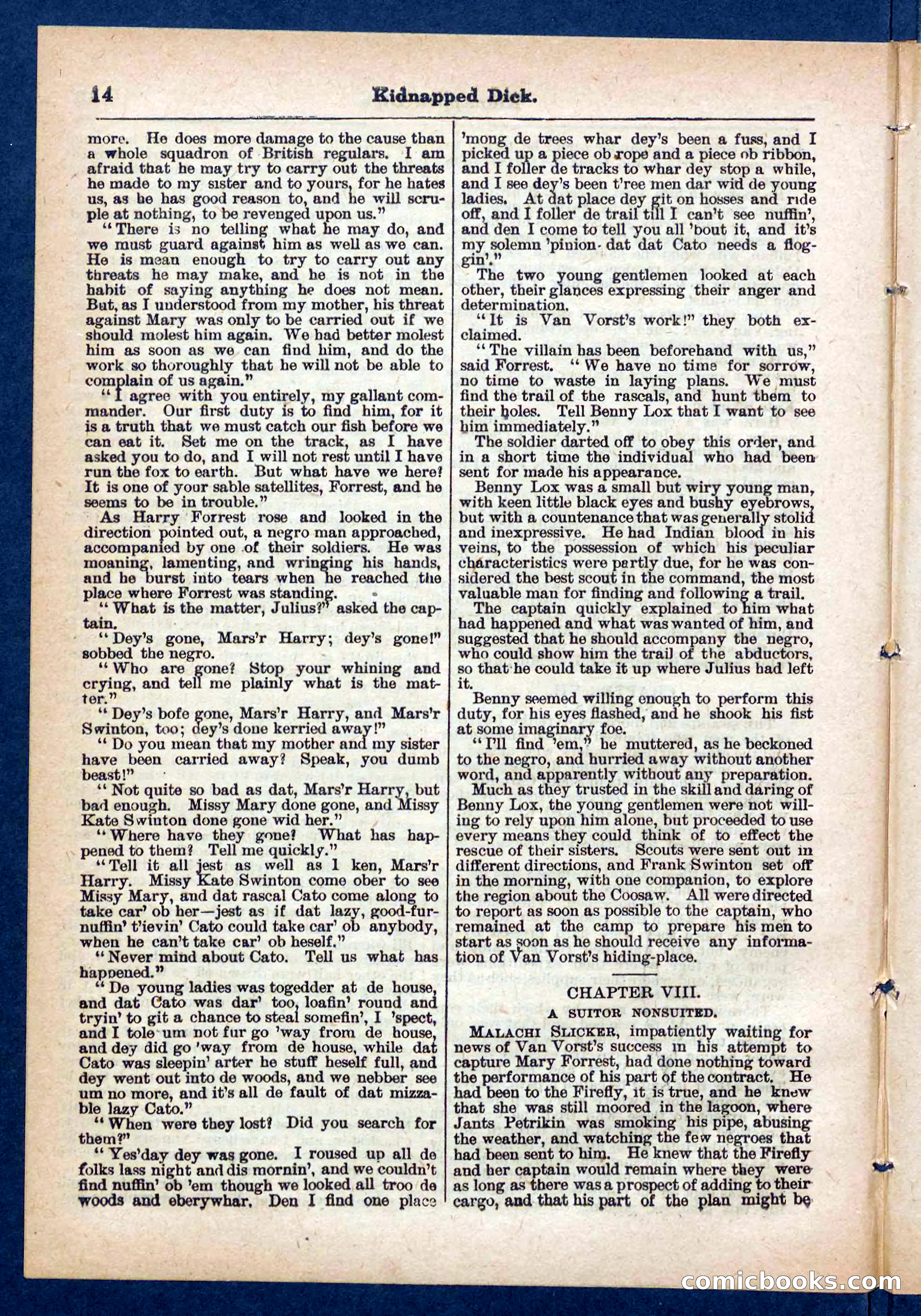 Beadle's Pocket Library No. 450: 'Kidnapped Dick' — page 14 of 32