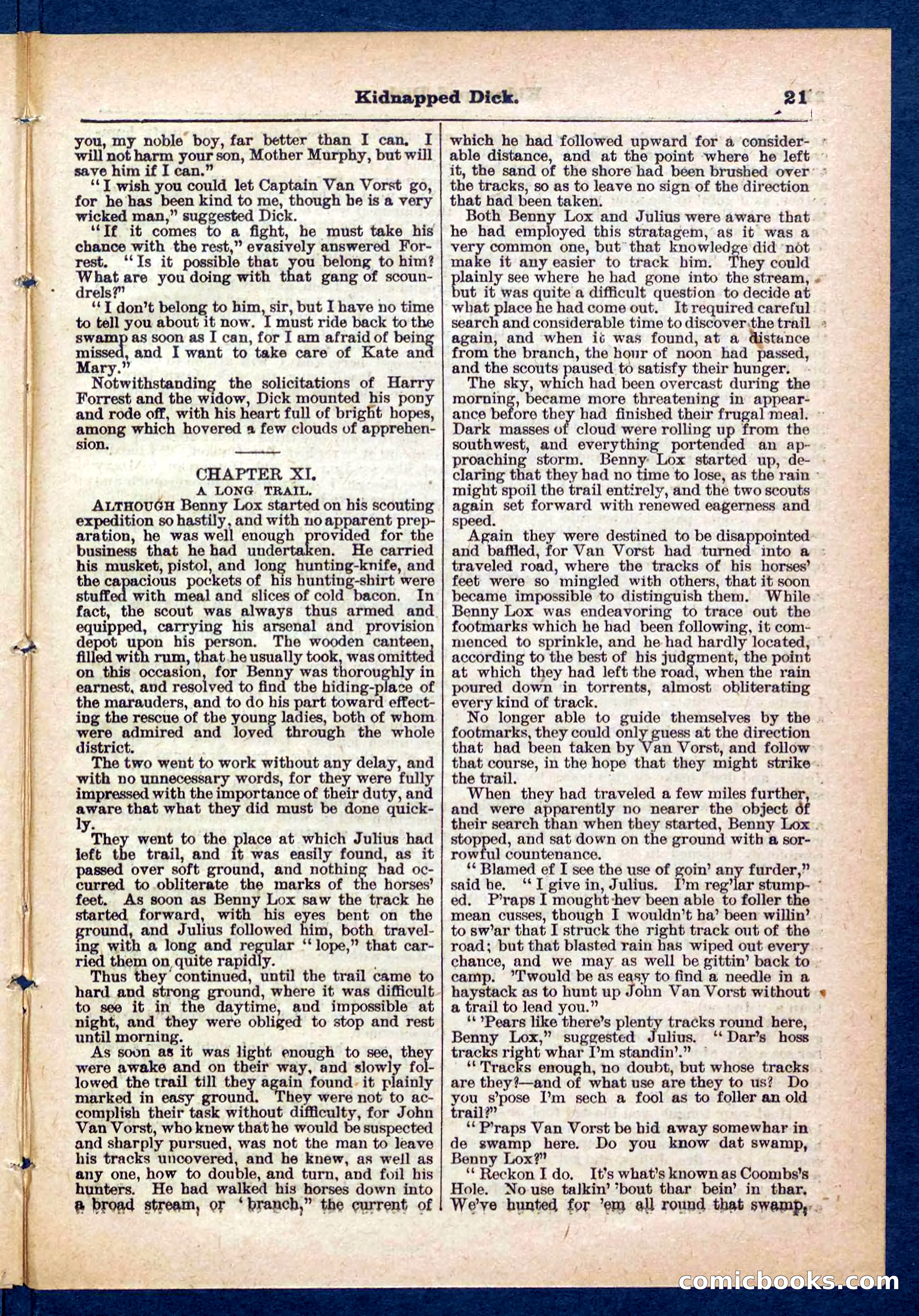 Beadle's Pocket Library No. 450: 'Kidnapped Dick' — page 21 of 32