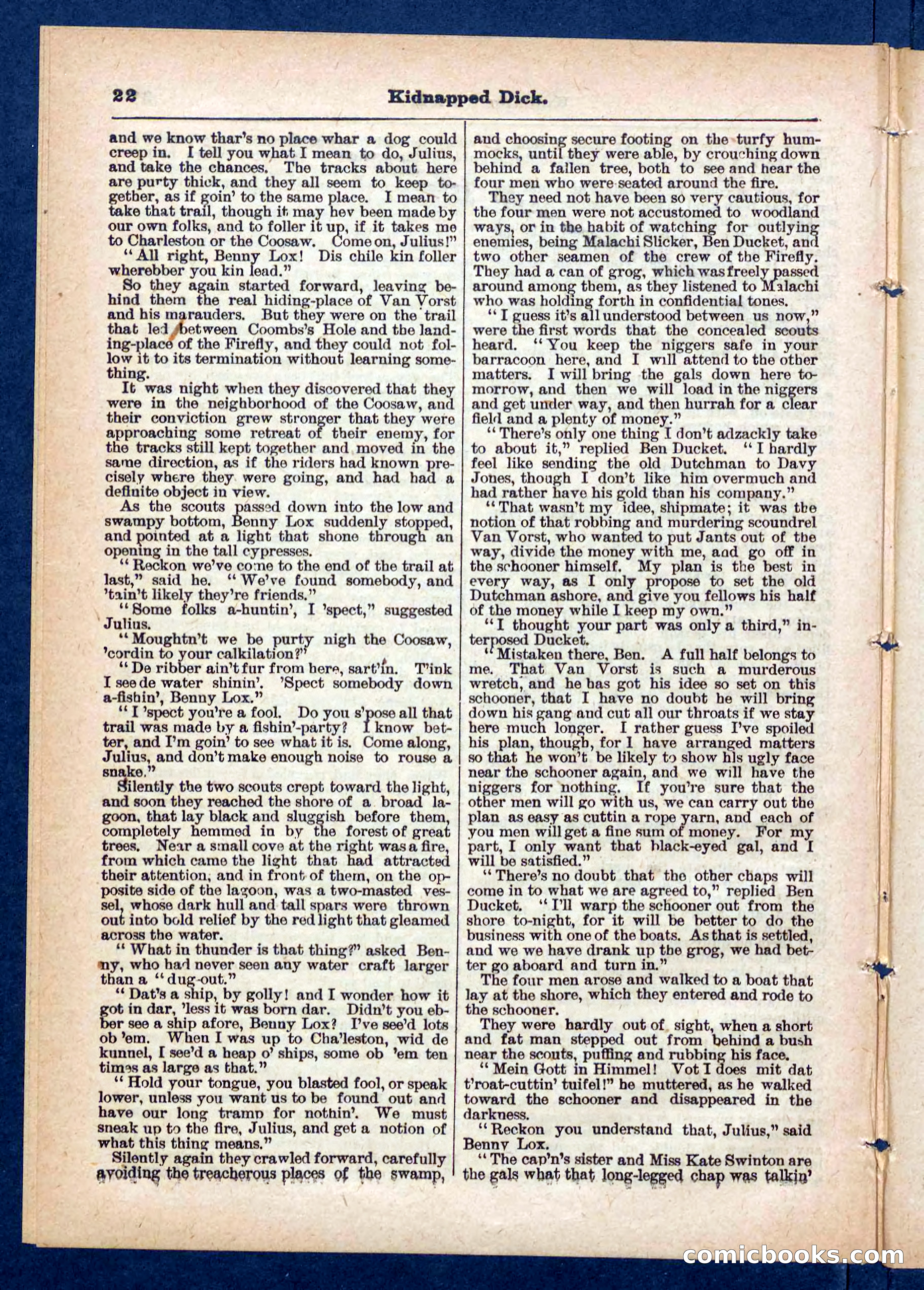 Beadle's Pocket Library No. 450: 'Kidnapped Dick' — page 22 of 32