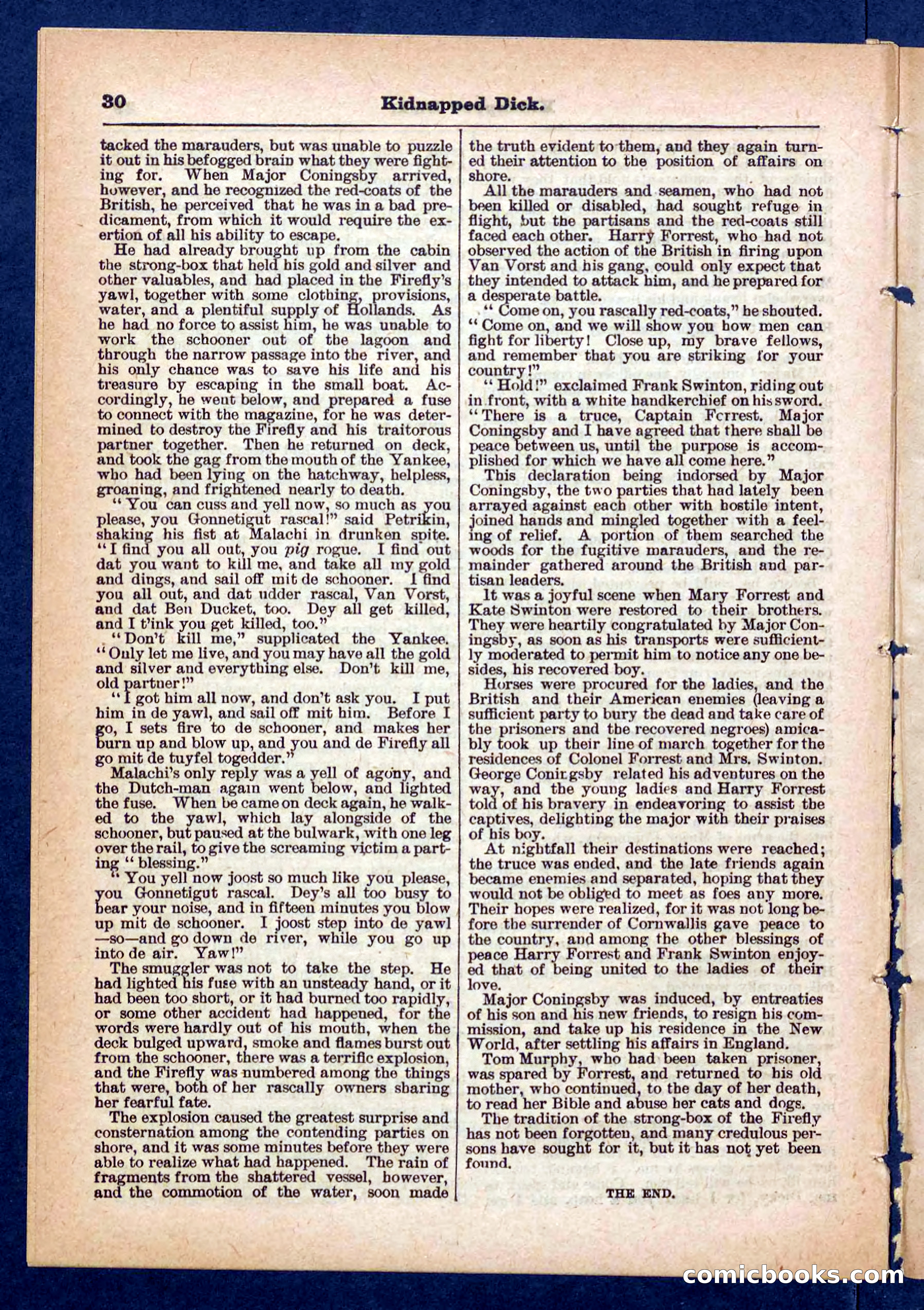 Beadle's Pocket Library No. 450: 'Kidnapped Dick' — page 30 of 32