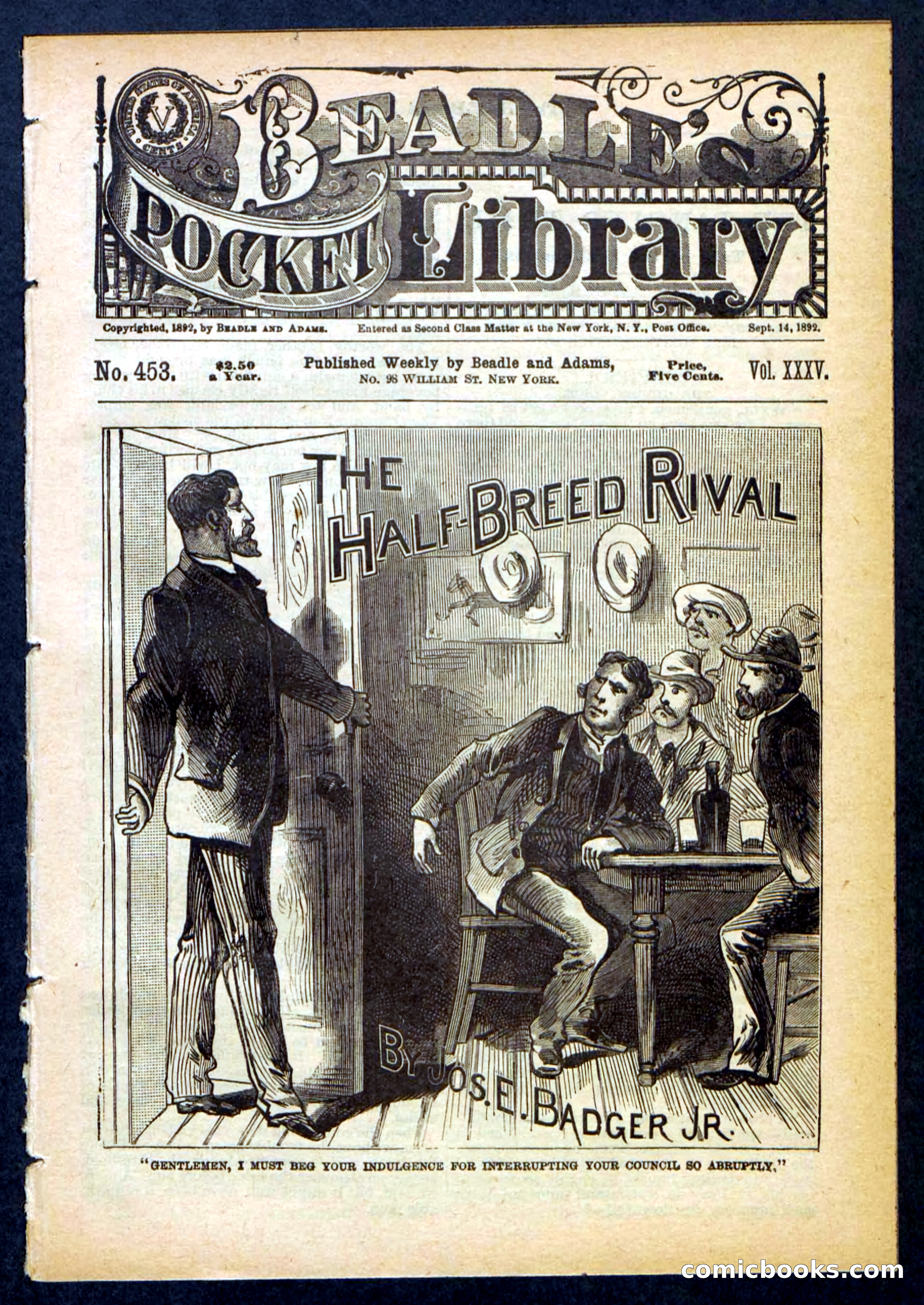 Beadle's Pocket Library No. 453 — page 1 of 32
