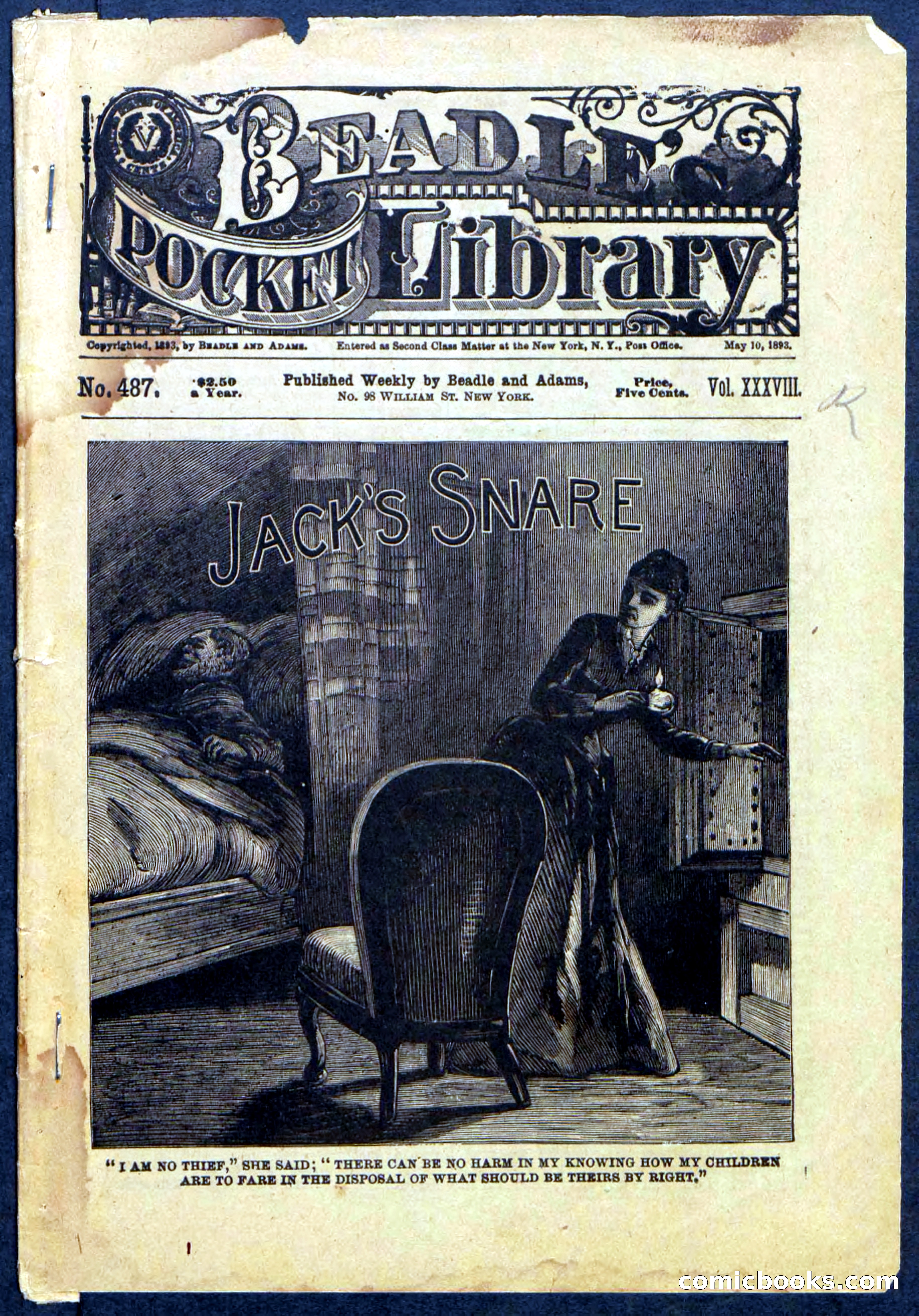 Beadle's Pocket Library No. 487: 'Jack's Snare' — page 1 of 32